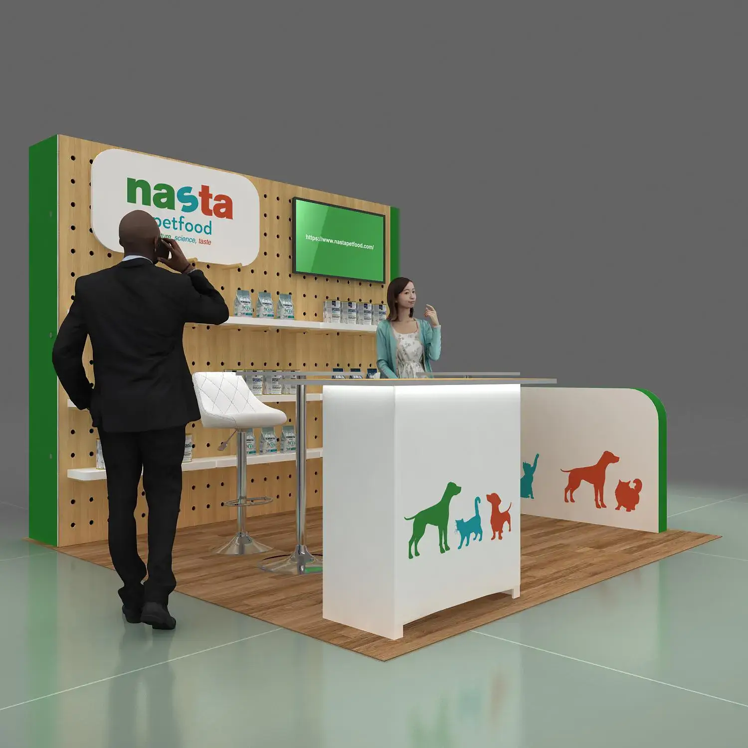 Right Side Perspective View - RCR1010 03:  Make heads turn with awe-inspiring 10x10 booth rentals Right Side Perspective View - RCR1010 03: Make heads turn with awe-inspiring 10x10 booth rentals