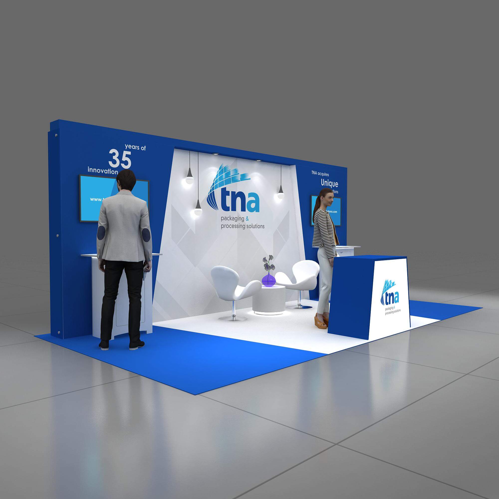 Right Side Perspective View - GRLU1020 70: Make an impact with attention-grabbing 10x20 rental booths