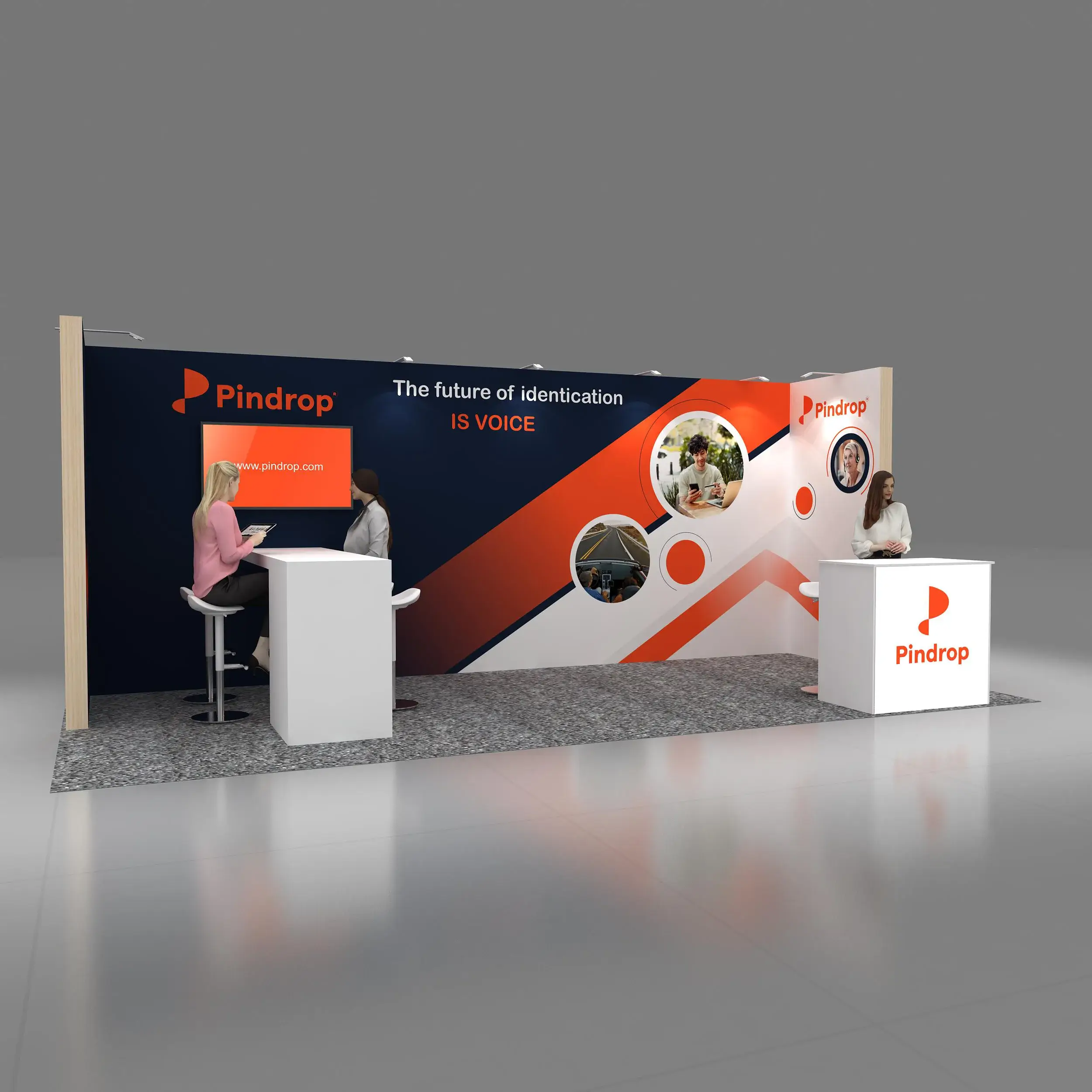 Right Side Perspective View - STL1020 43: Count on Exponents for attention-grabbing 10x20 trade show booth rentals