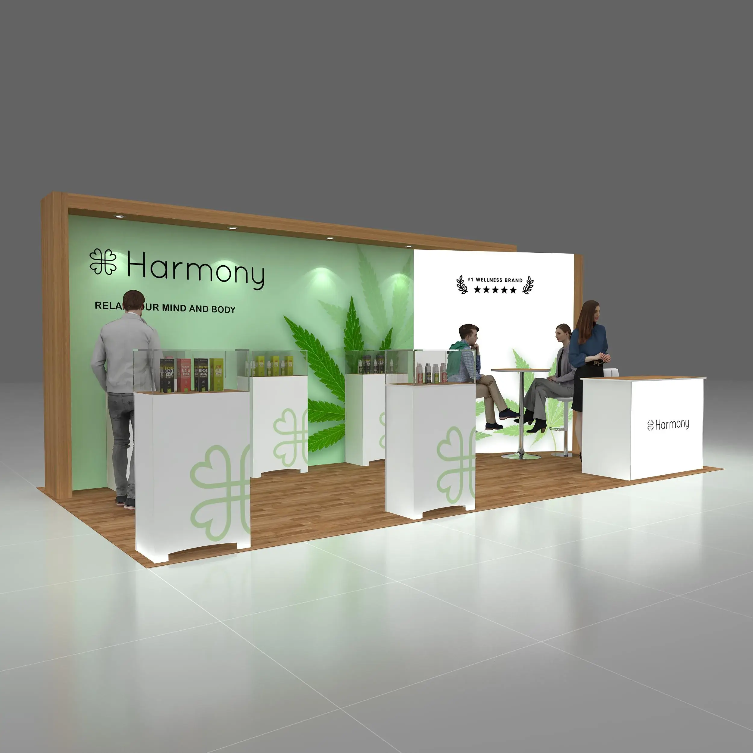 Right Side Perspective View 3 - RLU1020 71: Splendid 10x20 trade show booth rental for Shows