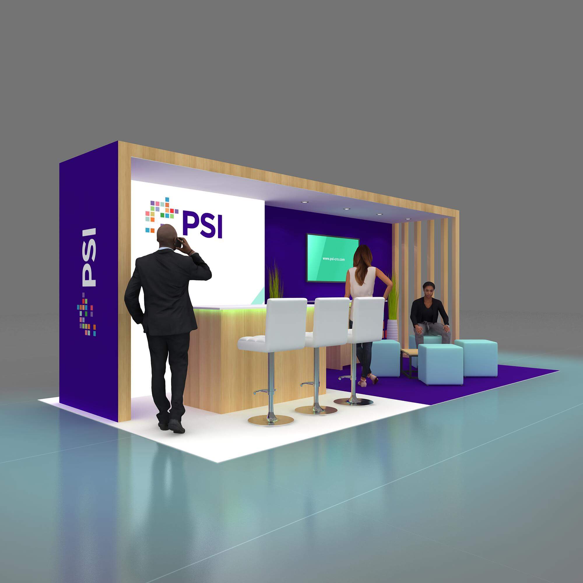 Right Side Perspective View - YRLU1020 67: Make a splash with award-winning 10x20 booth rentals