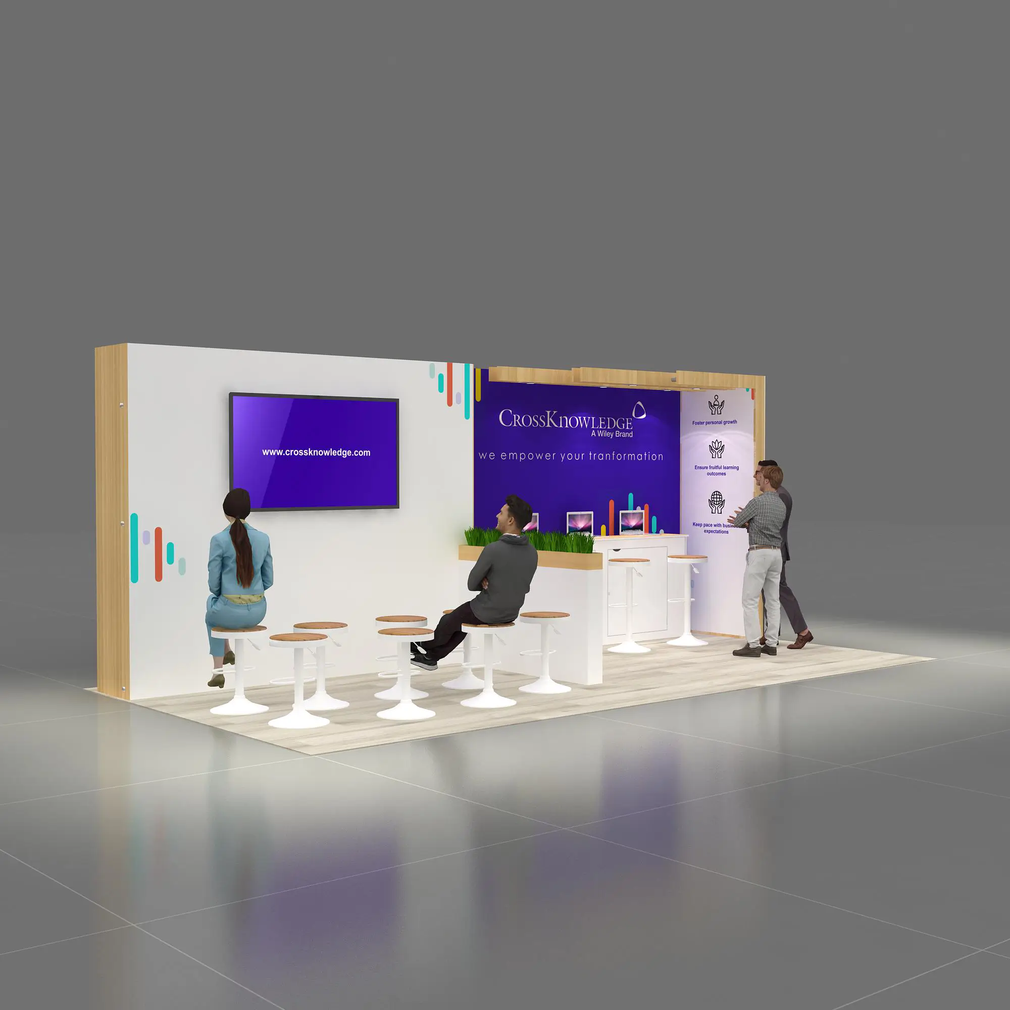 Right Side Perspective View - RLU1020 14: Make heads turn with awe-inspiring 10x20 booth rentals