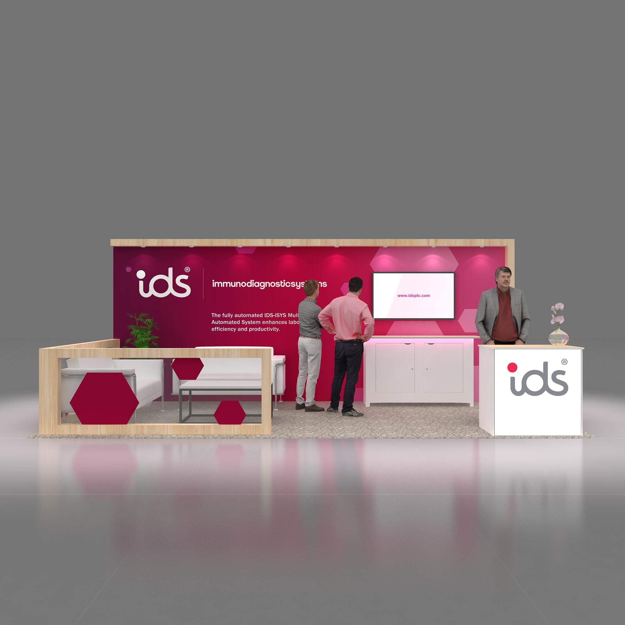 Front View - YRH1020 08: Make an impact with attention-grabbing 10x20 rental booths