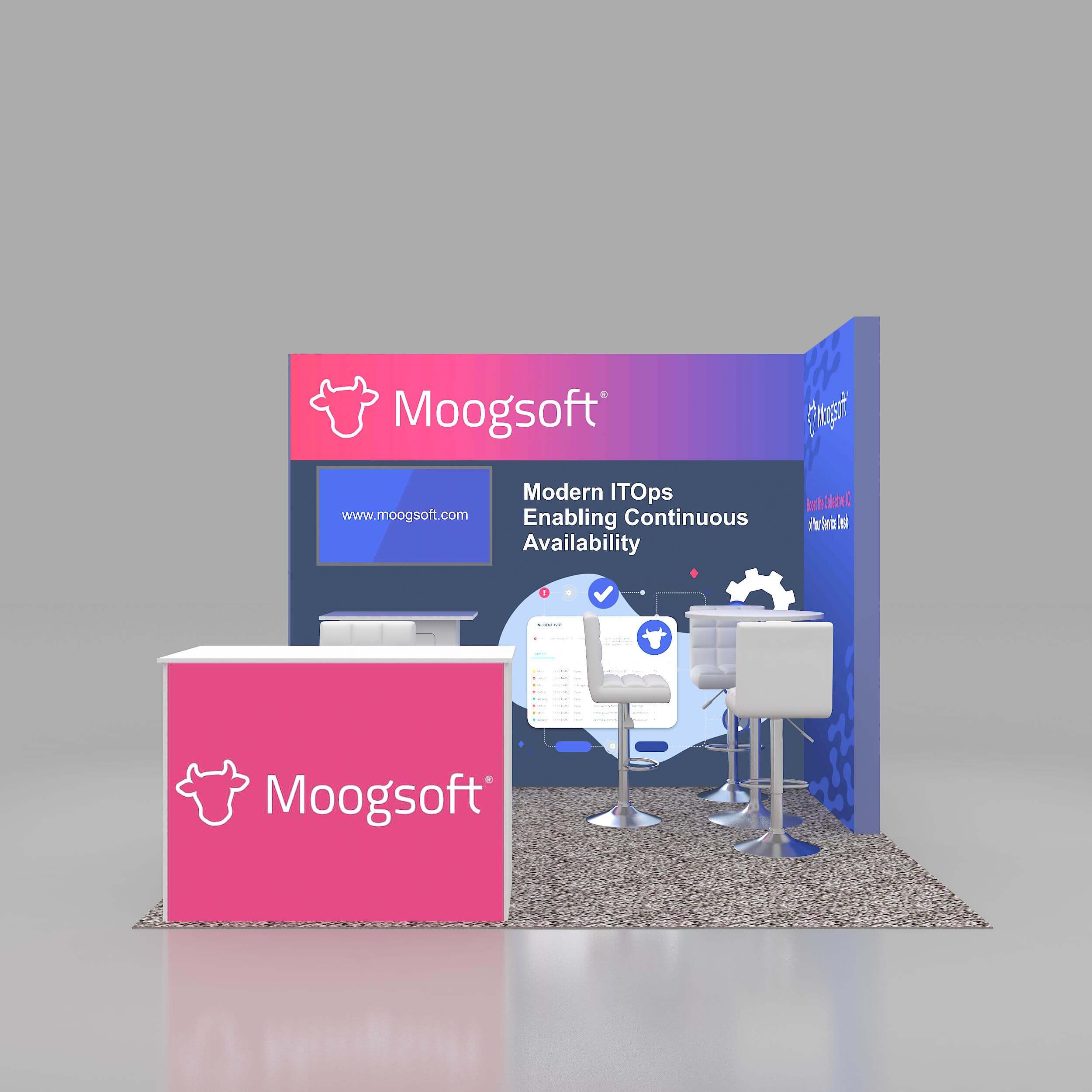 Front View - STL1010 03: Budget-friendly 10x10 trade show booth designs Front View - STL1010 03: Budget-friendly 10x10 trade show booth designs