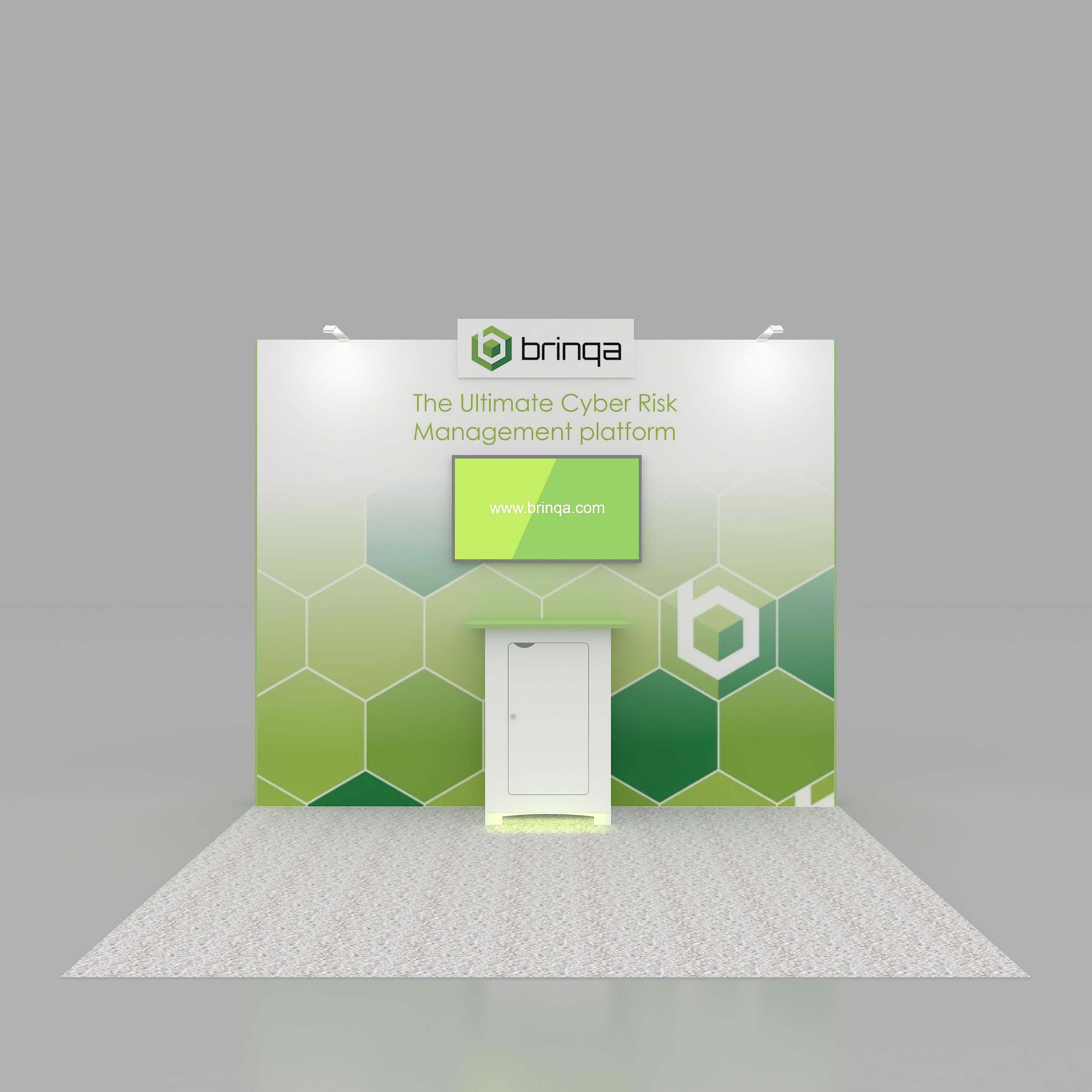 Front View – STL1010 06: World-class 10x10 trade show booth rentals Front View – STL1010 06: World-class 10x10 trade show booth rentals
