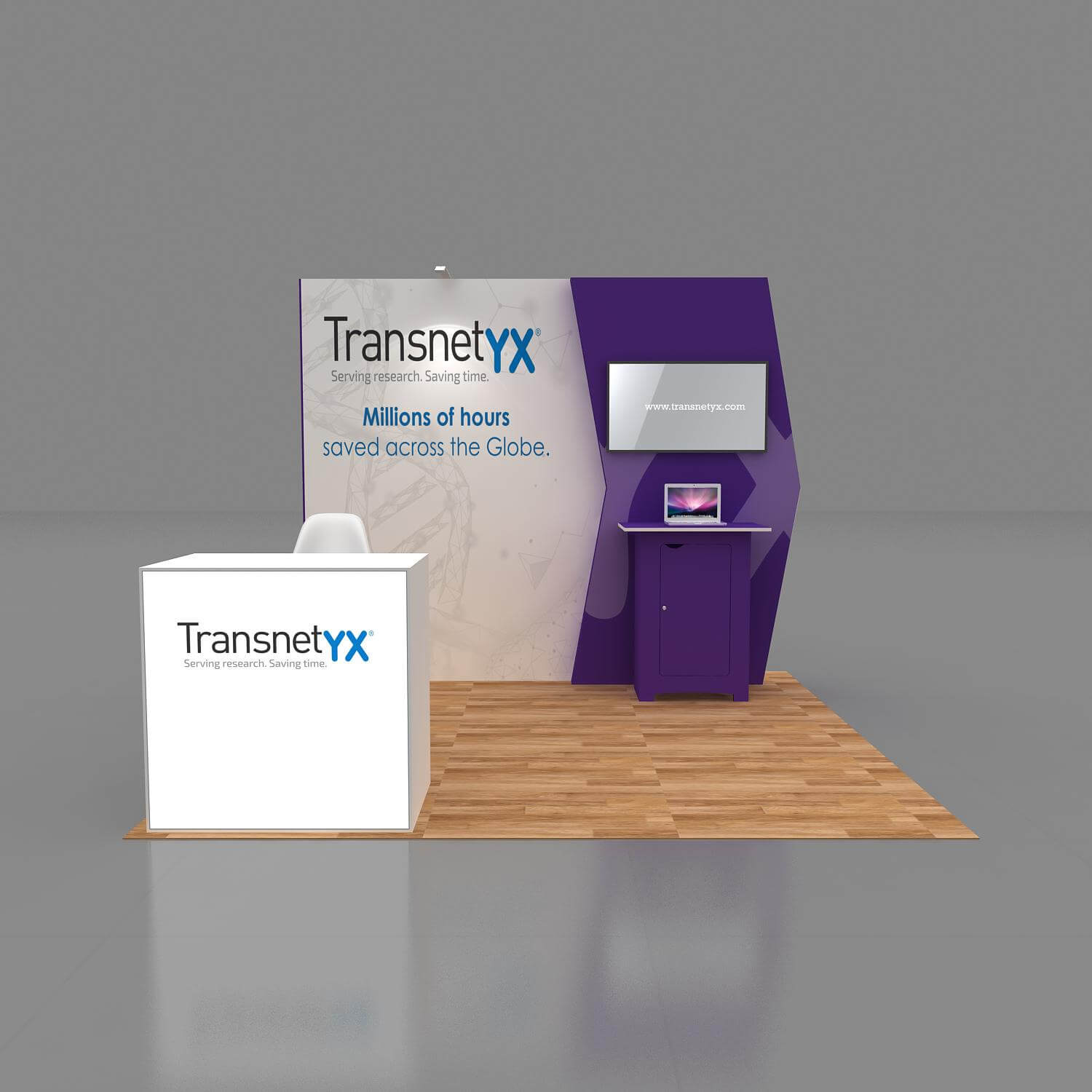 Front View - GRCR1010 11: 10x10 Trade Show Booth