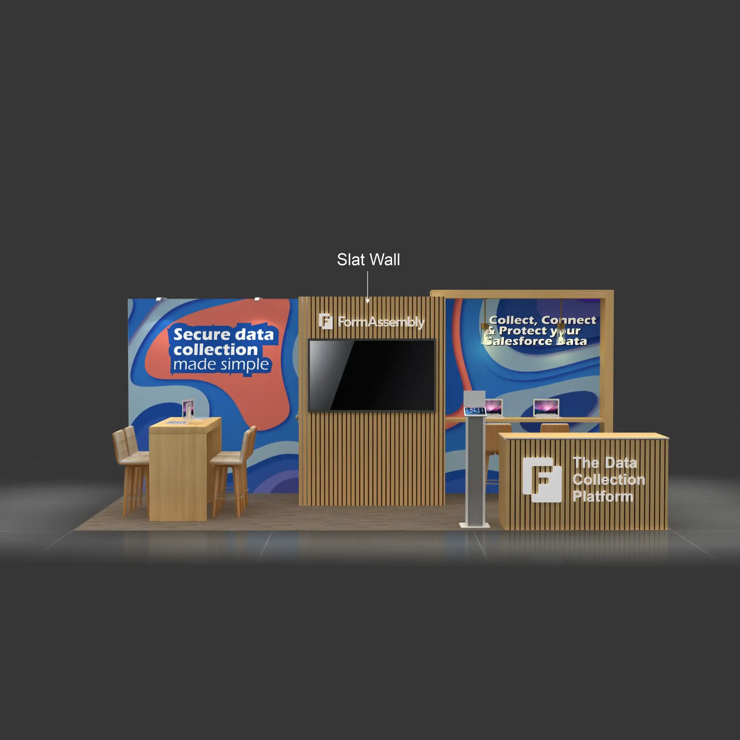 Front View - RLU1020 10: Make an impact with attention-grabbing 10x20 rental booths