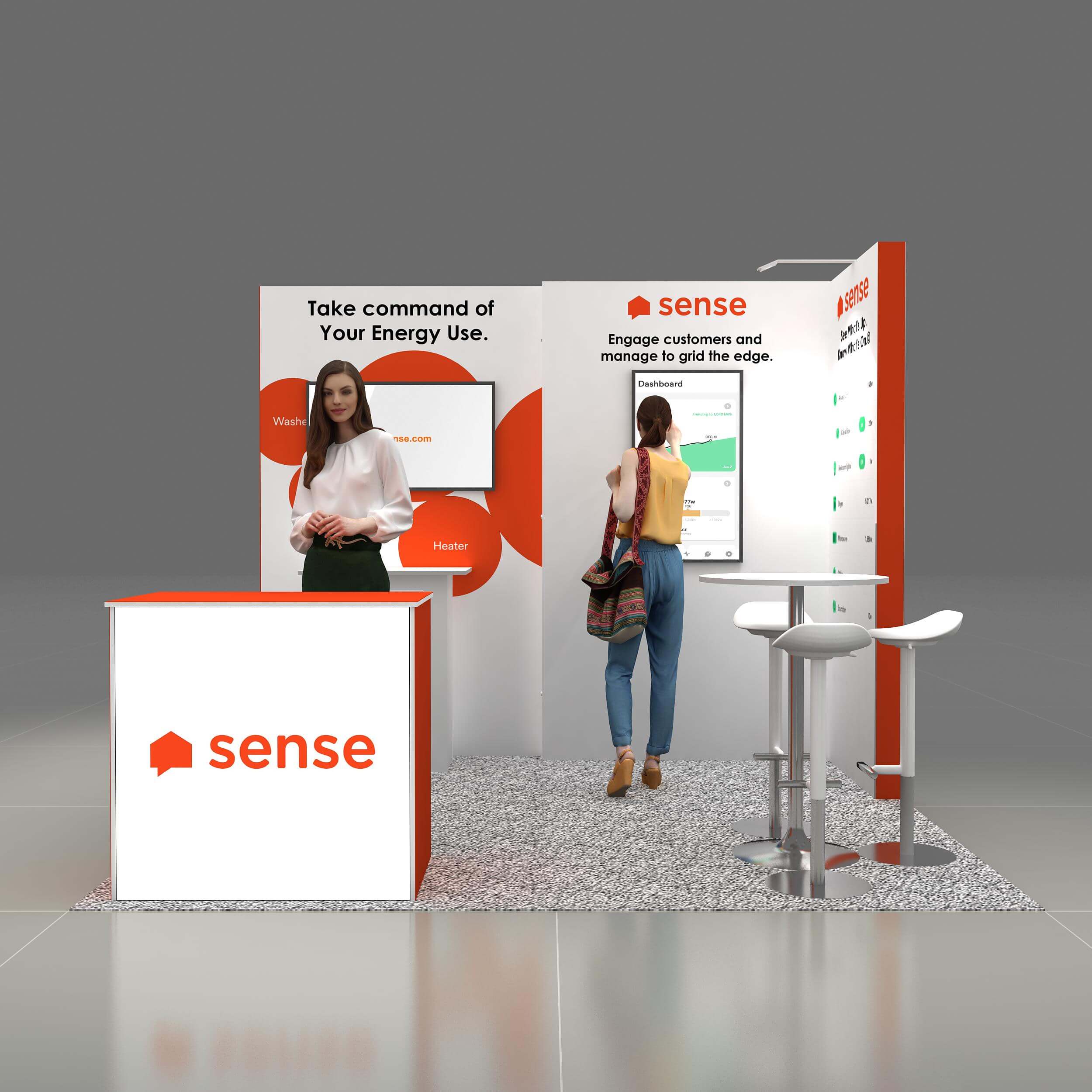 Front View - RL1010 04: Awe-inspiring 10x10 trade show booth rentals