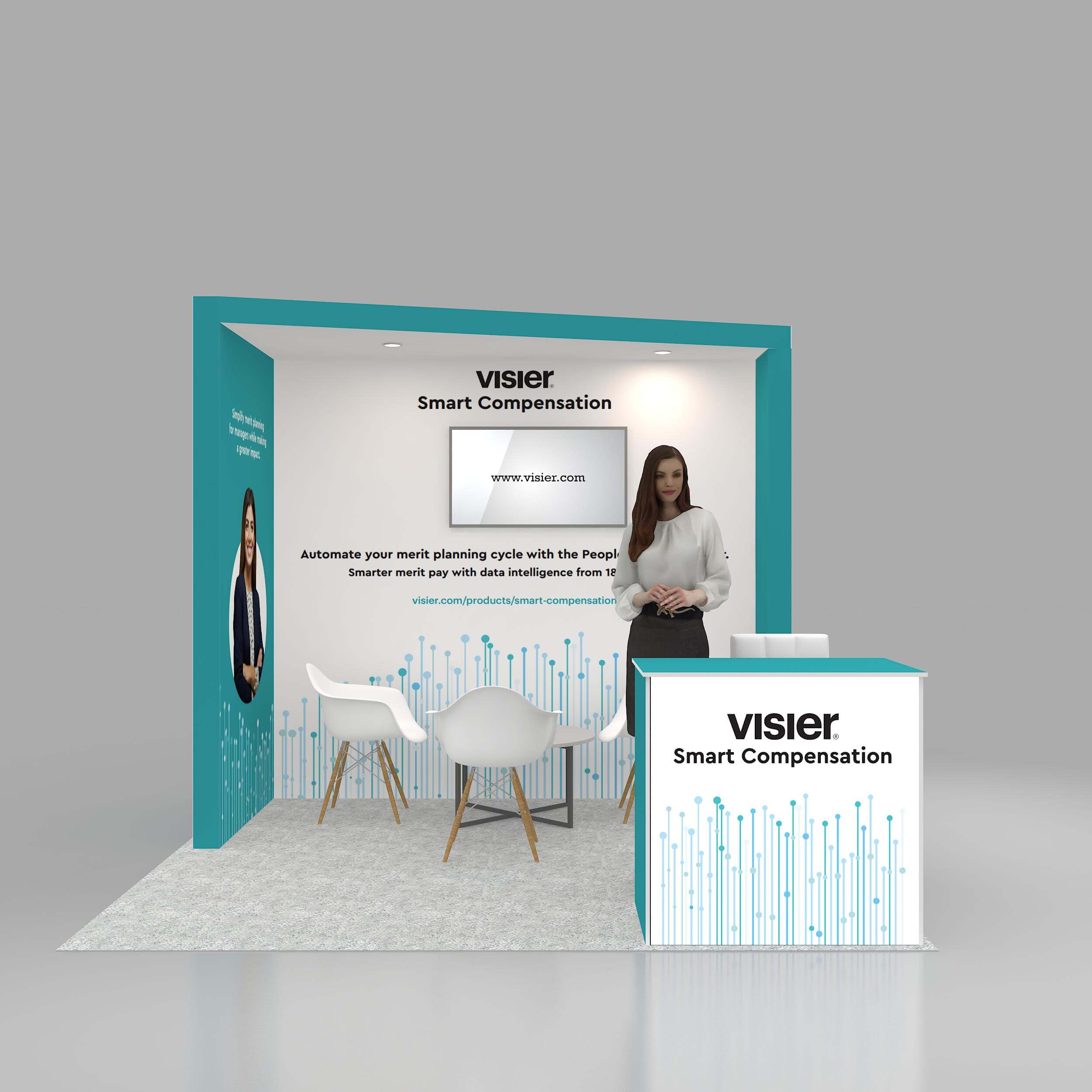 Front Front View - RLU1010 20: State-of-the-art 10x10 trade show booth designs Front Front View - RLU1010 20: State-of-the-art 10x10 trade show booth designs