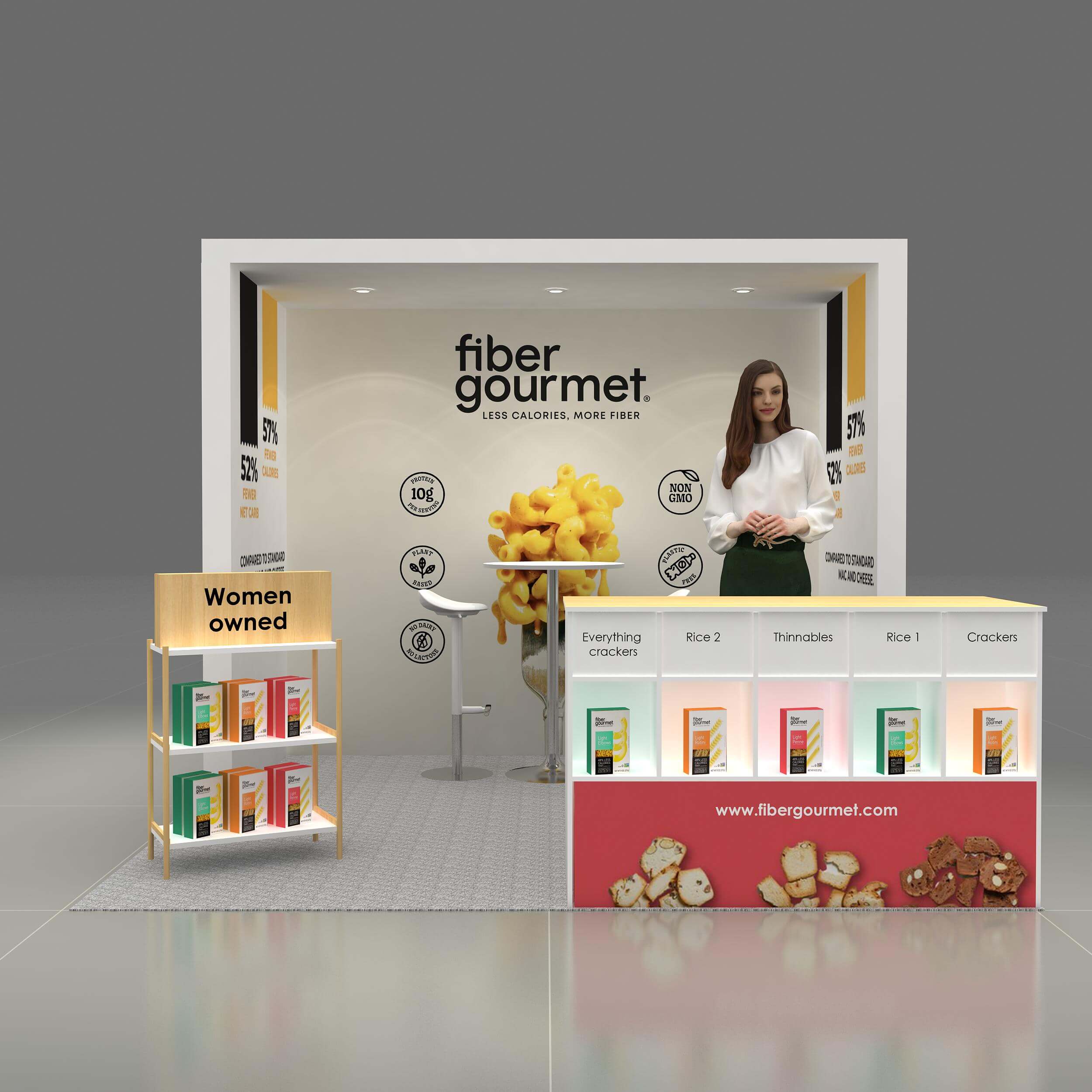 Front View - RLU1010 51: State-of-the-art 10x10 trade show booth designs Front View - RLU1010 51: State-of-the-art 10x10 trade show booth designs