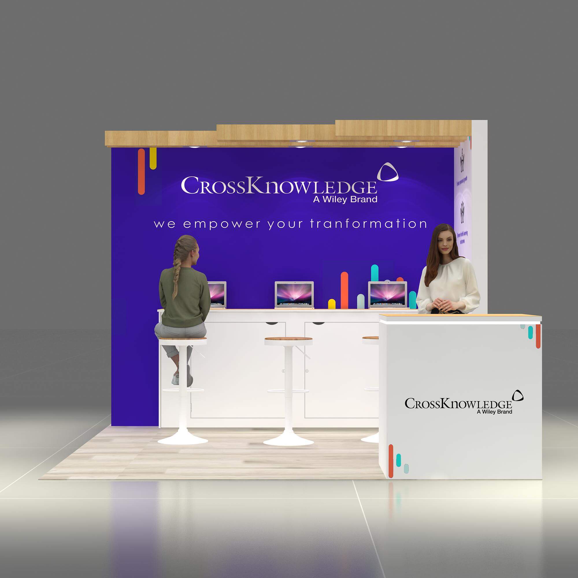 Front View - RLU1010 39: Impressive turnkey 10x10 booth rentals