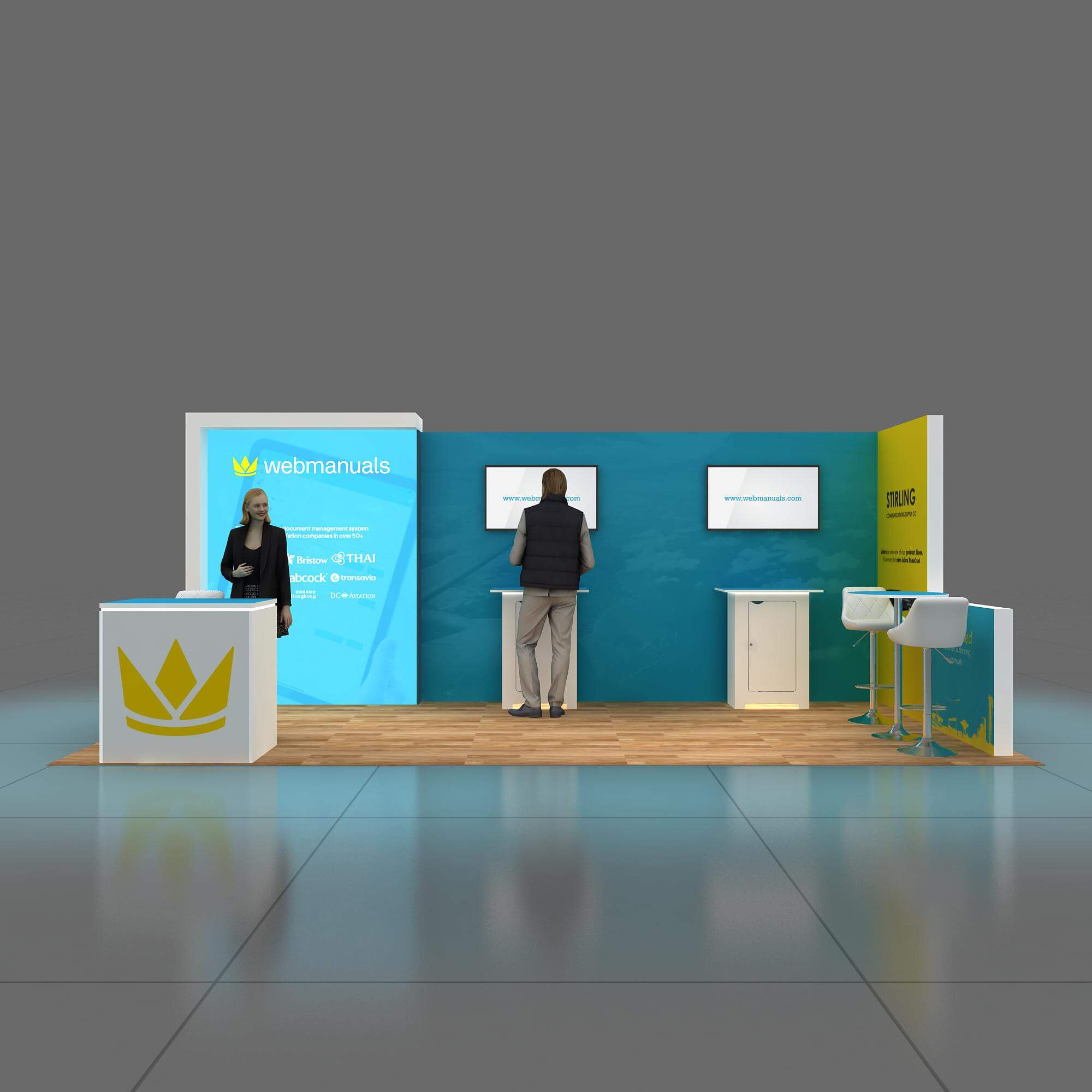 Front View - GRLU1020 49: Count on Exponents for attention-grabbing 10x20 trade show booth rentals