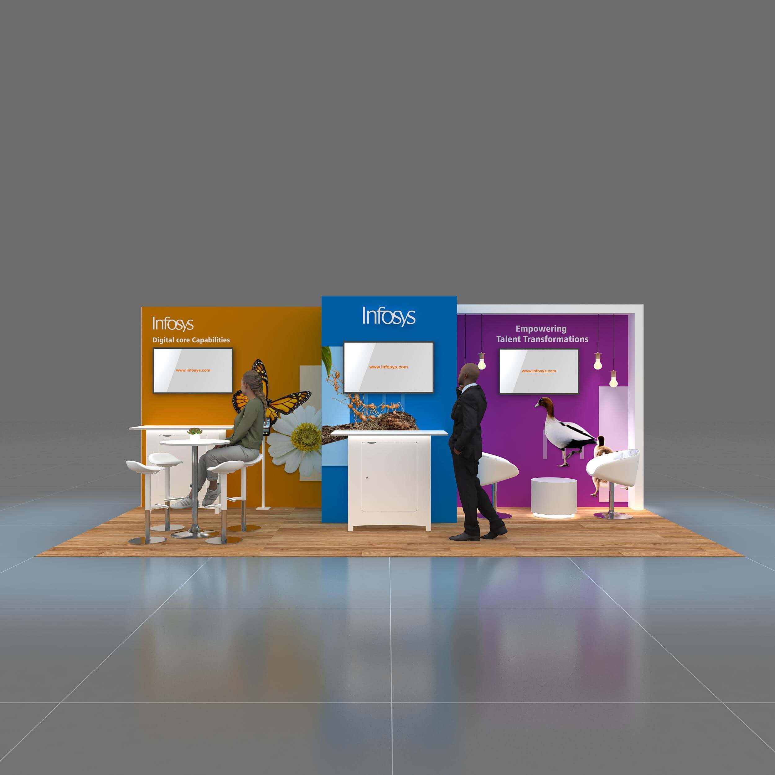 Front View - RH1020 05: Make a splash with award-winning 10x20 booth rentals for shows