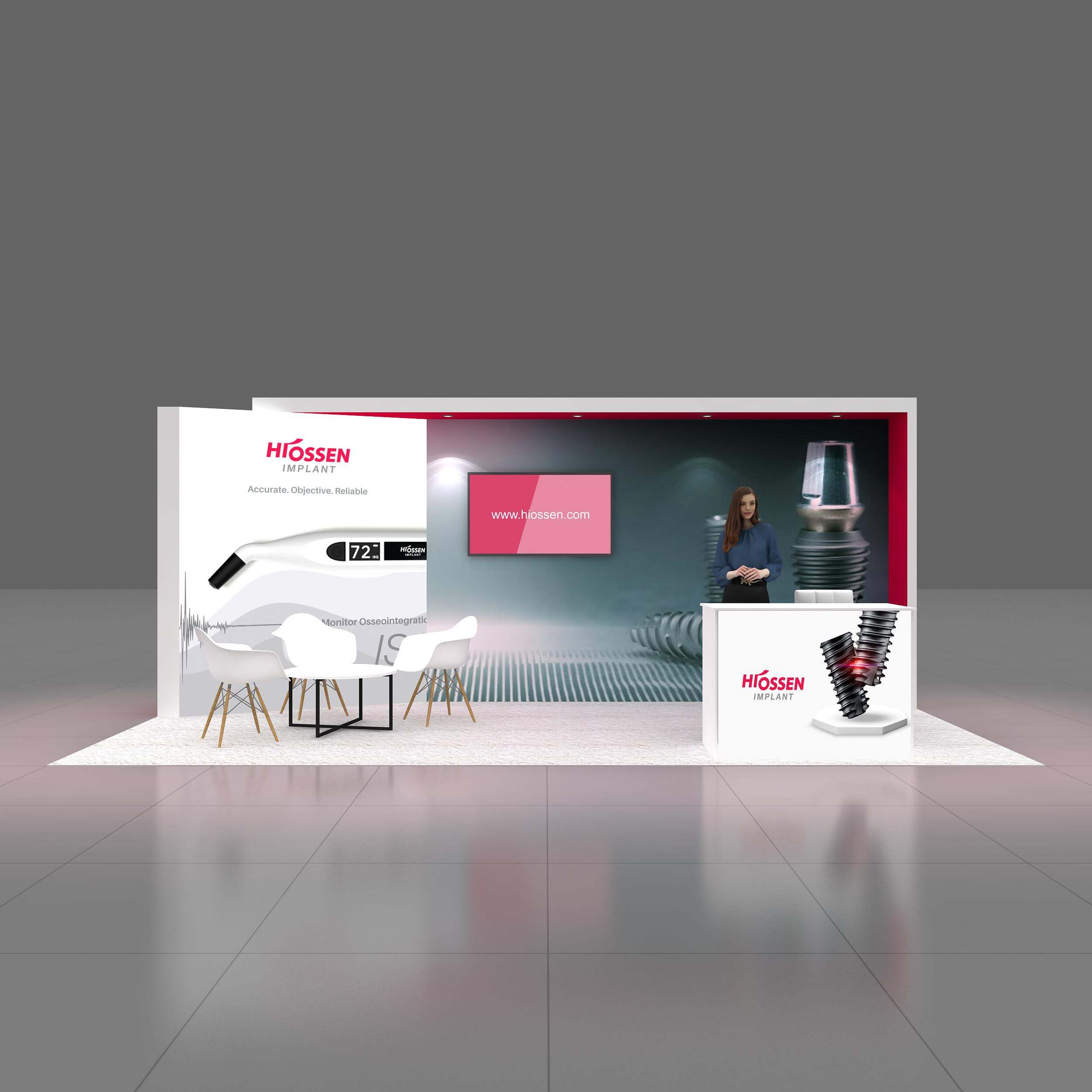 Front View - GRLU1020 33: Top-quality and state-of-the-art 10x20 booth rentals for shows