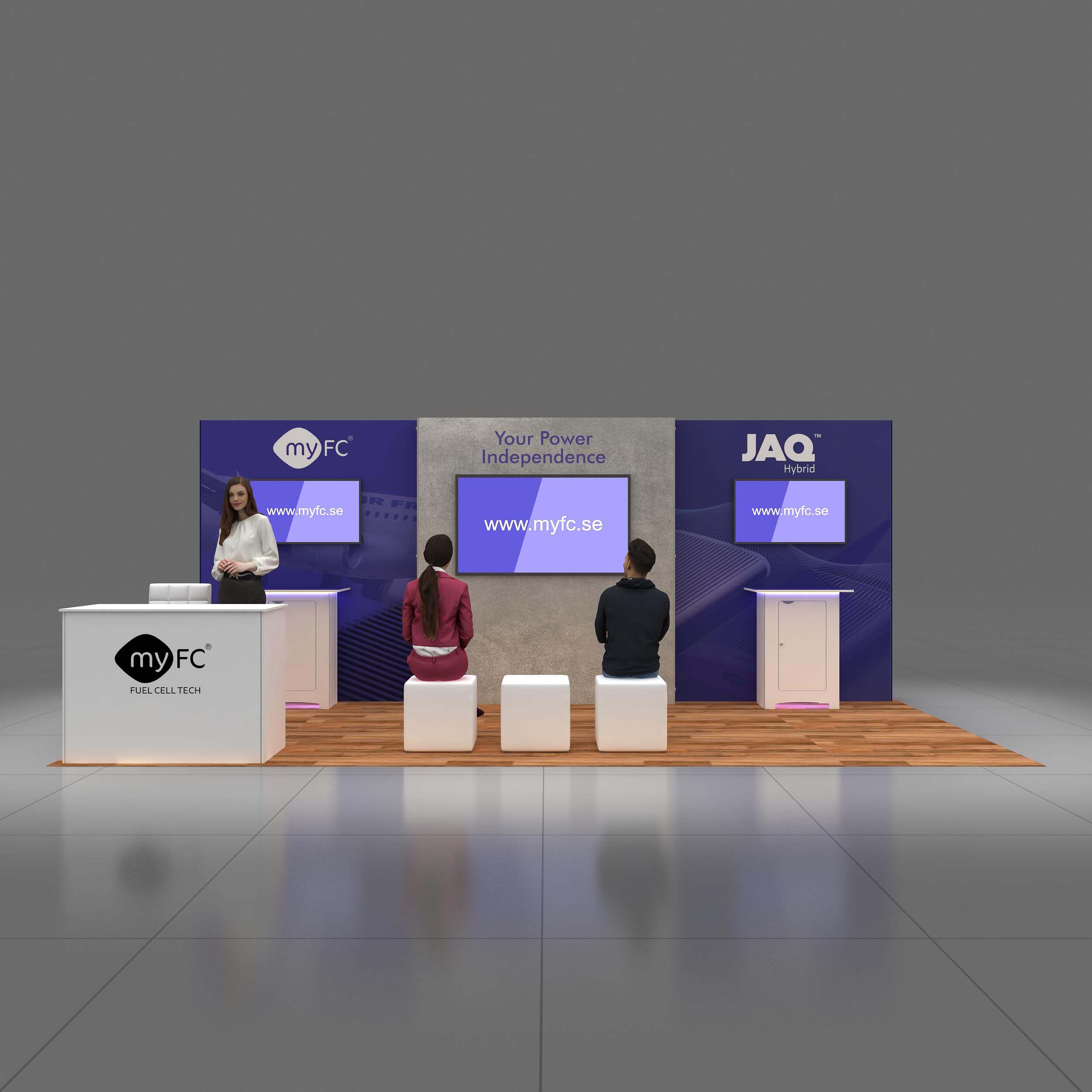 Front View - RLU1020 56: Awe-inspiring 10x20 trade show booth rentals