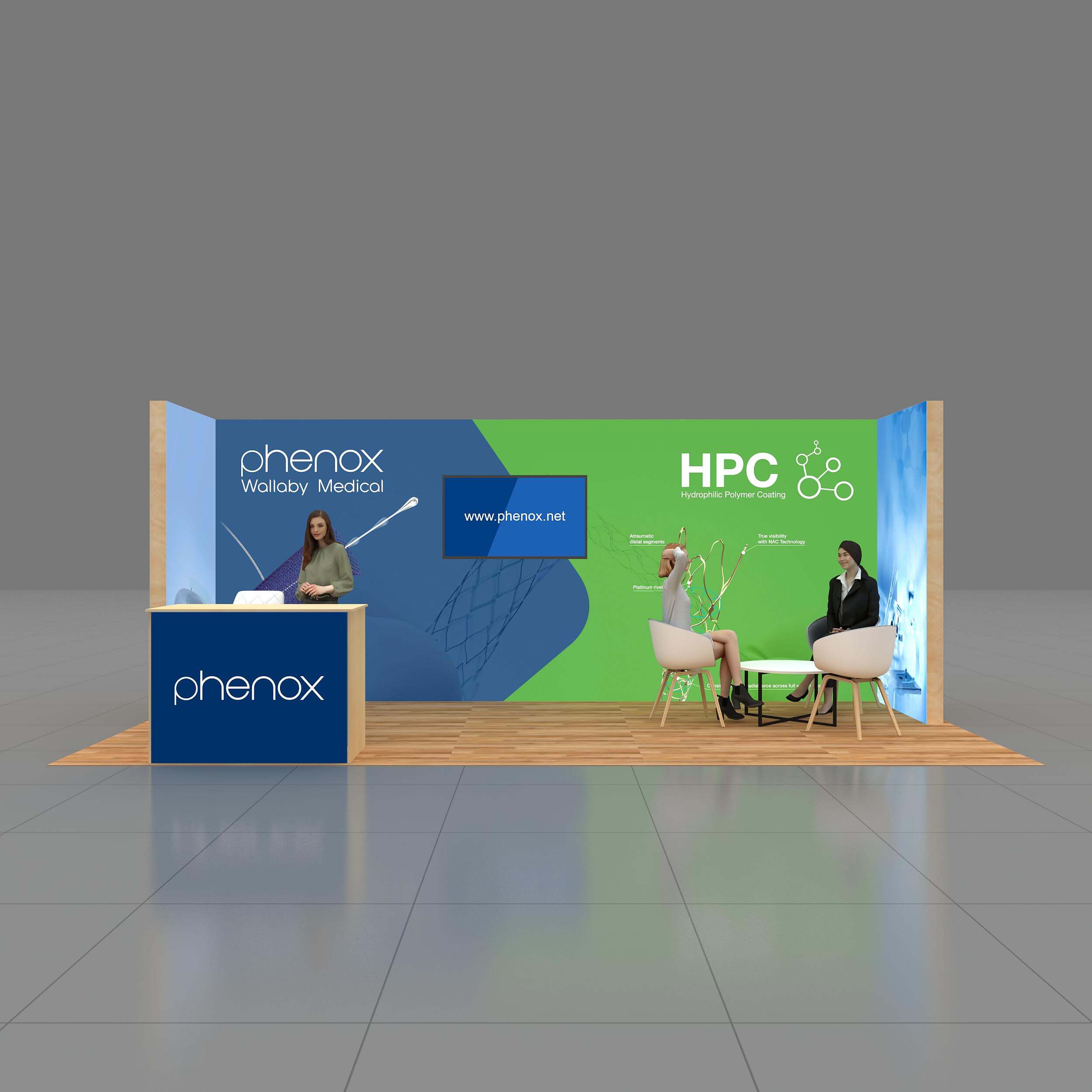 Front View - RLU1020 38: Impactful 10x20 trade show booth rentals