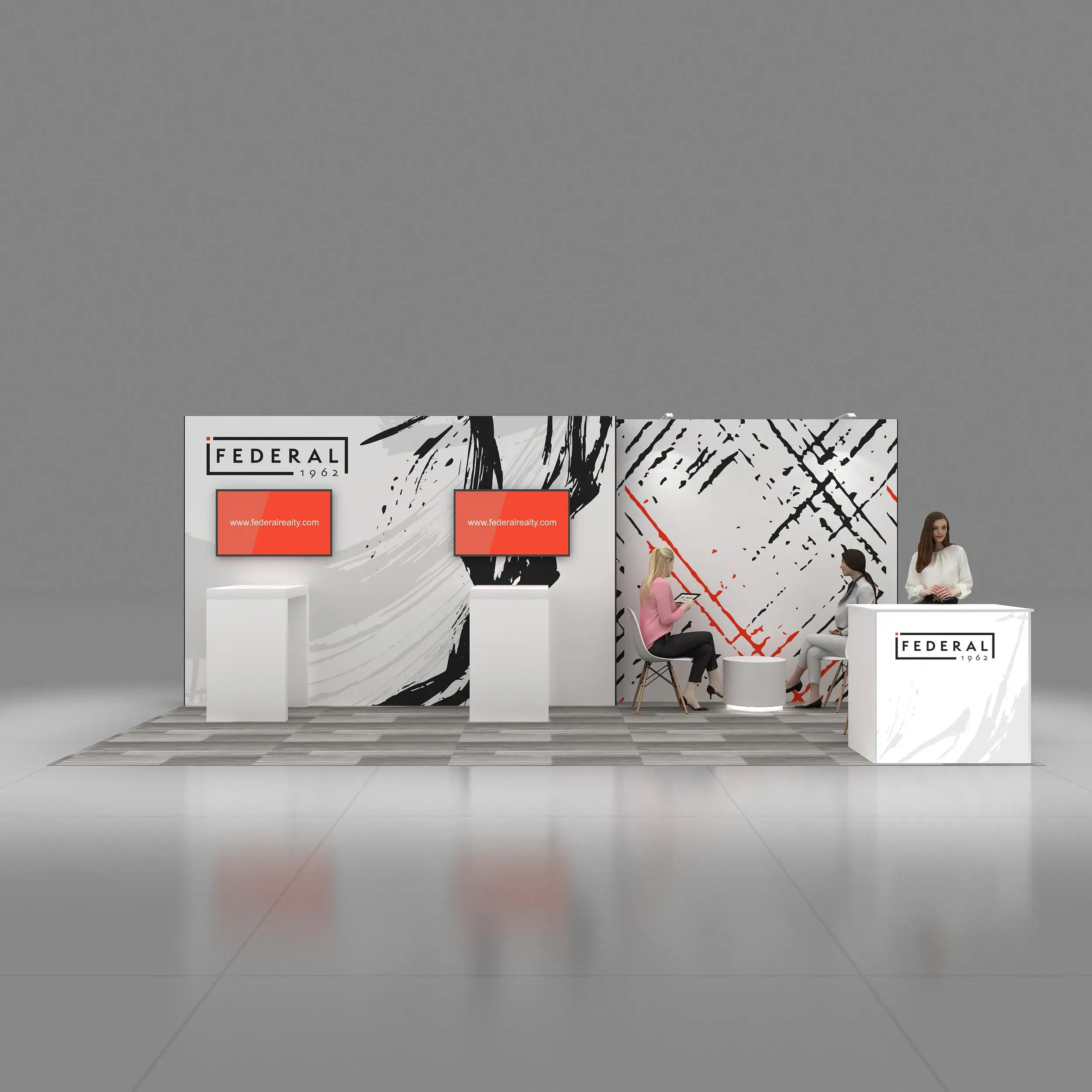 Front View - STL1020 51: State-of-the-art trade show booth designs