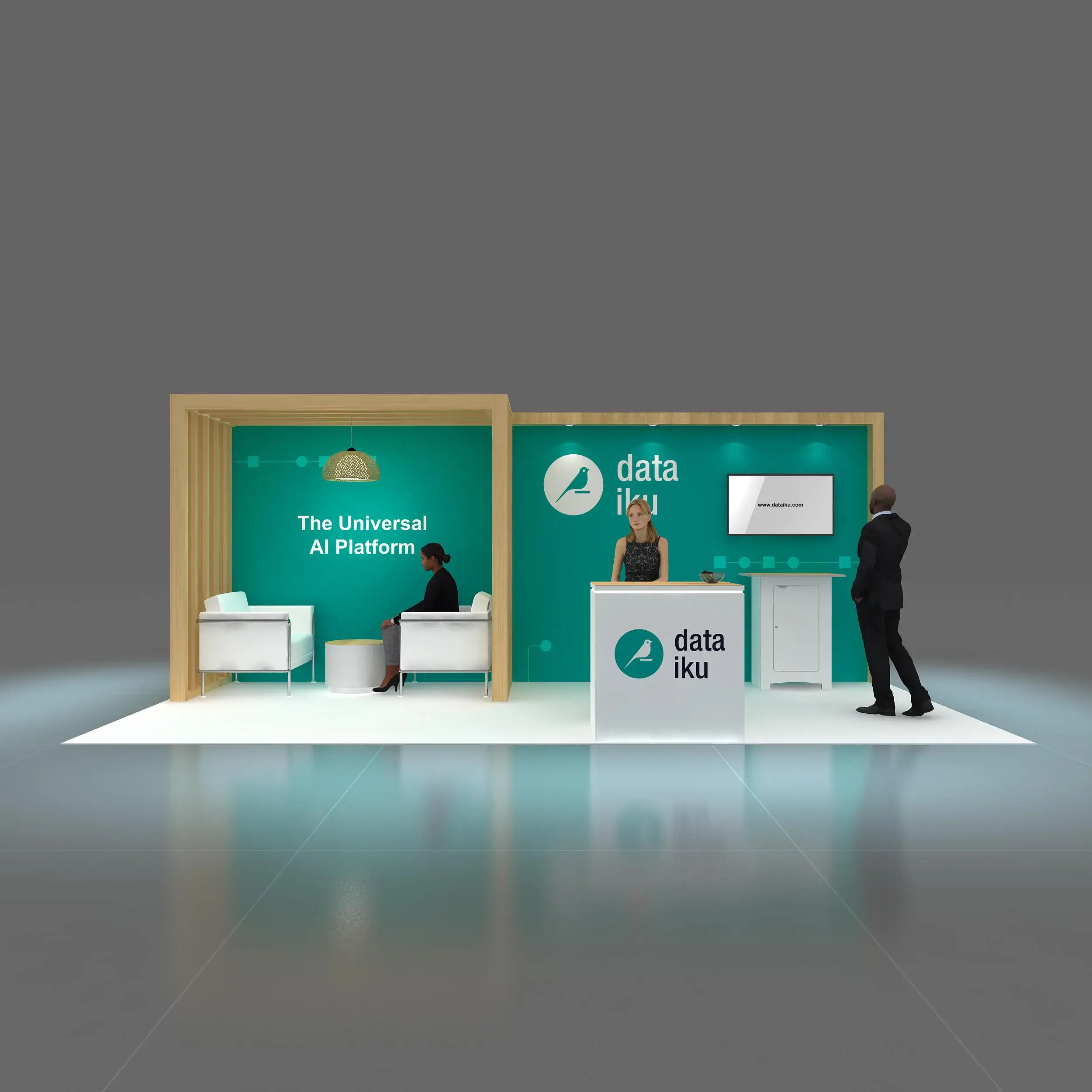 Front View - RLU1020 78: Win big at Las Vegas shows with attention-grabbing 10x20 booth rentals