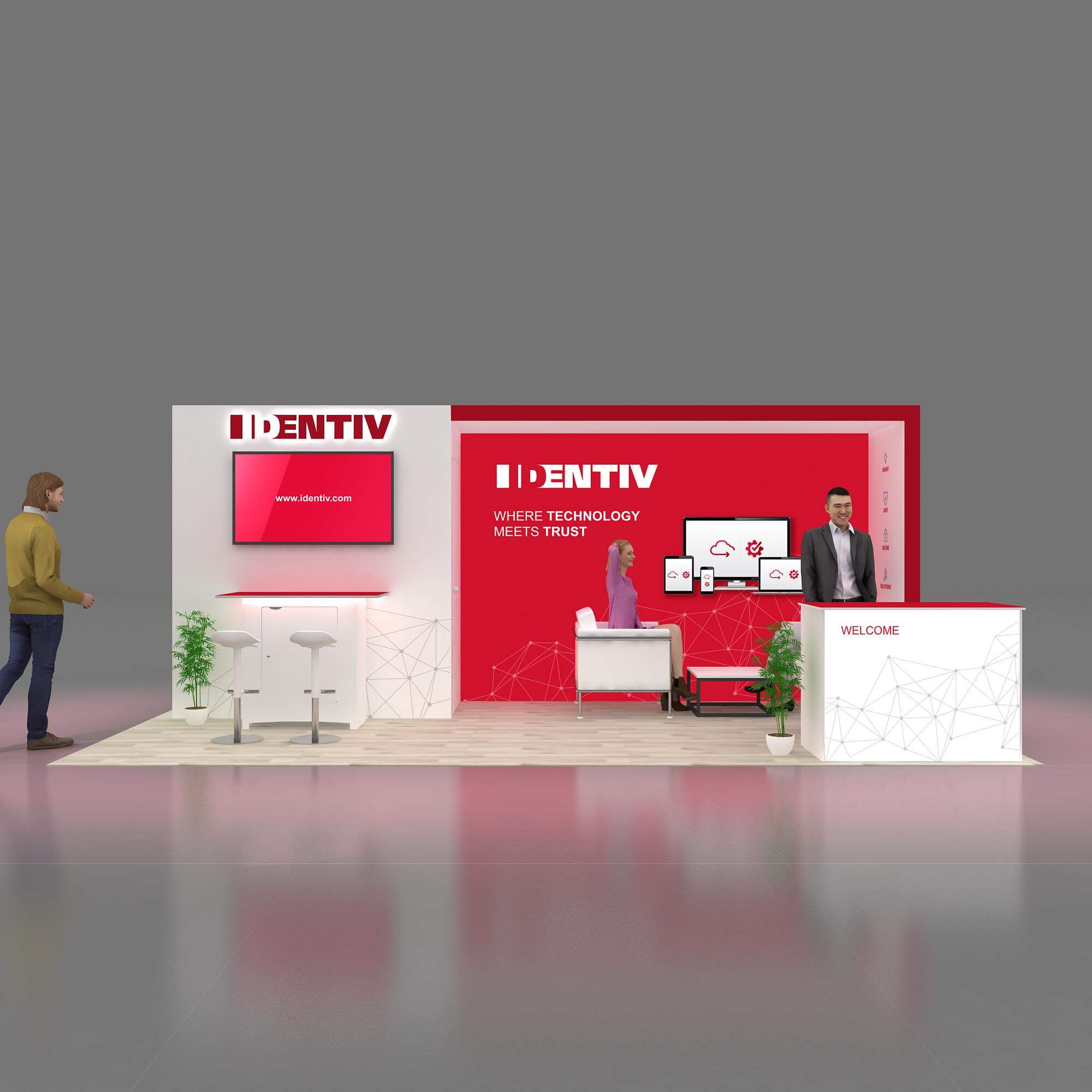 Front View - YRLU1020 22: Grab maximum attention with award-winning 10x20 booth rentals for shows