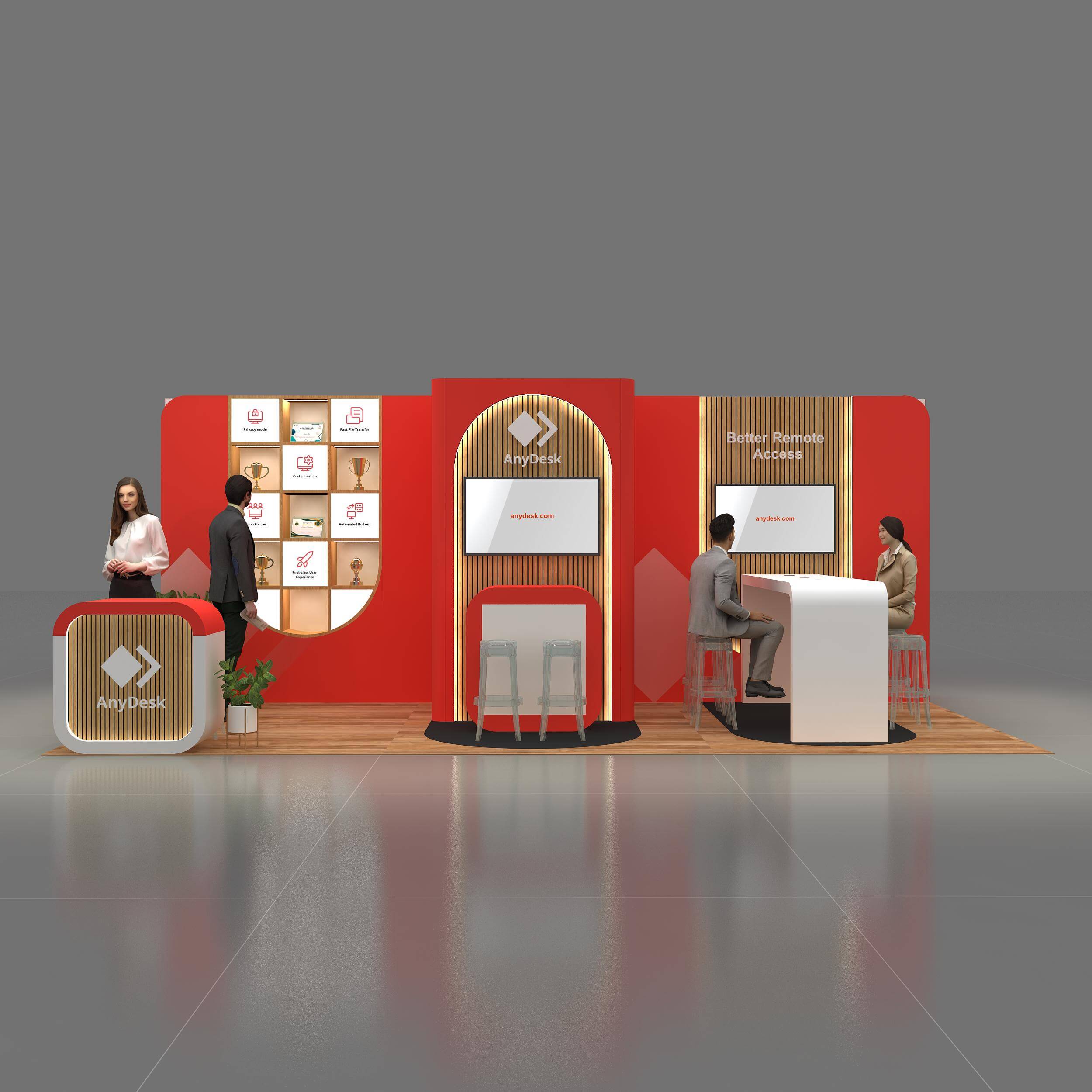 Front View - RLU1020 148: World-class 10x20 trade show booth rentals
