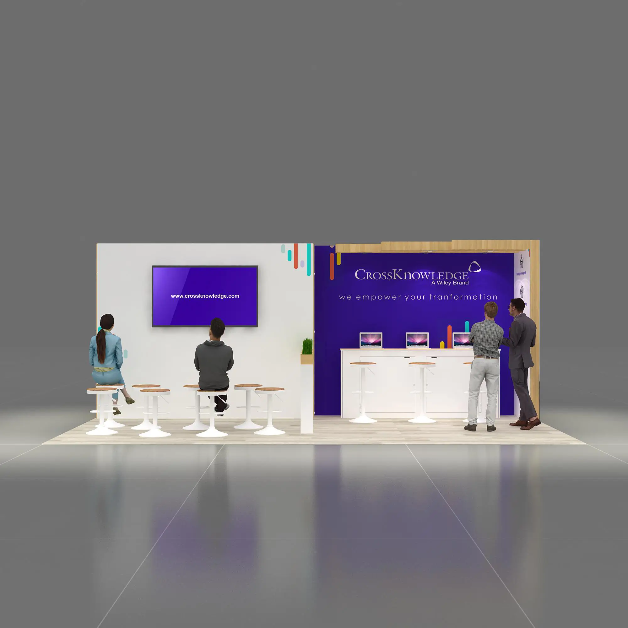 Front View - RLU1020 14: Avant-garde 10x20 trade show rental booth