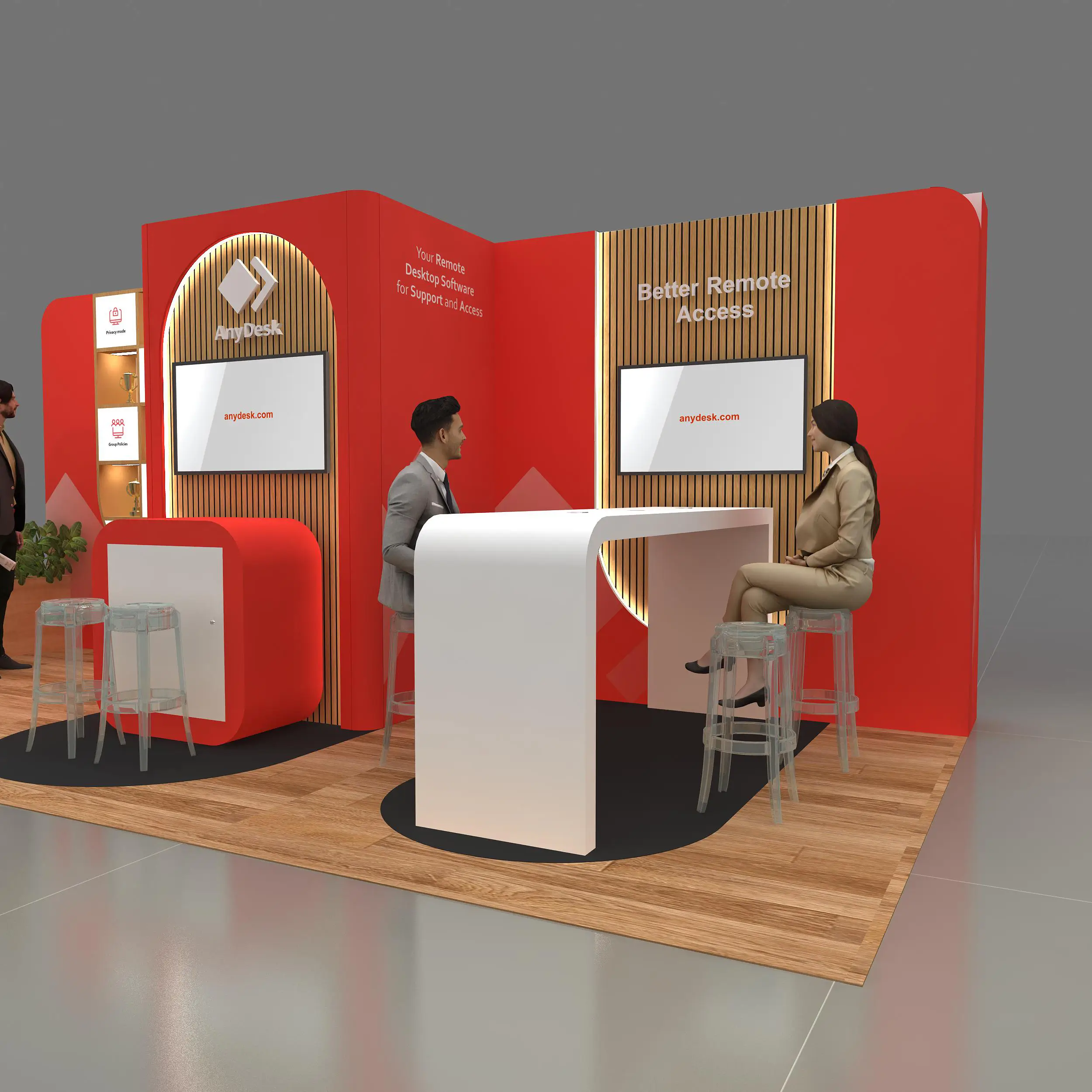 Sitting Area - RLU1020 148: Top of the range 10x20 trade show booth rentals