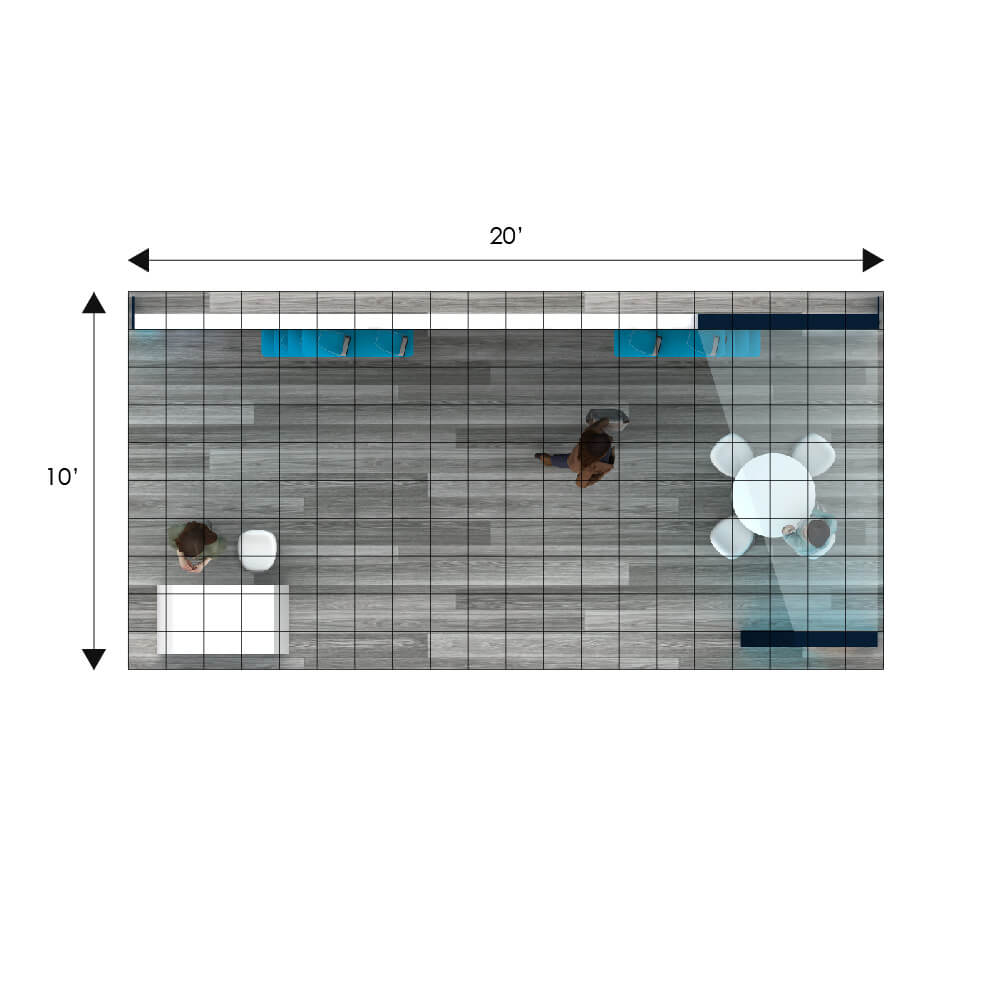 Plan - RLU1020 75: Overwhelm your audience with ultra-modern 10x20 trade show booth rentals