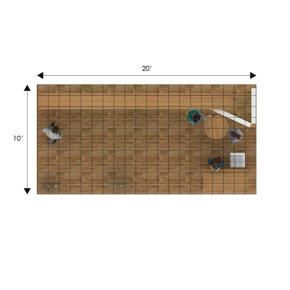 Plan - RLU1020 71: Impressive turnkey 10x20 booth rentals for shows