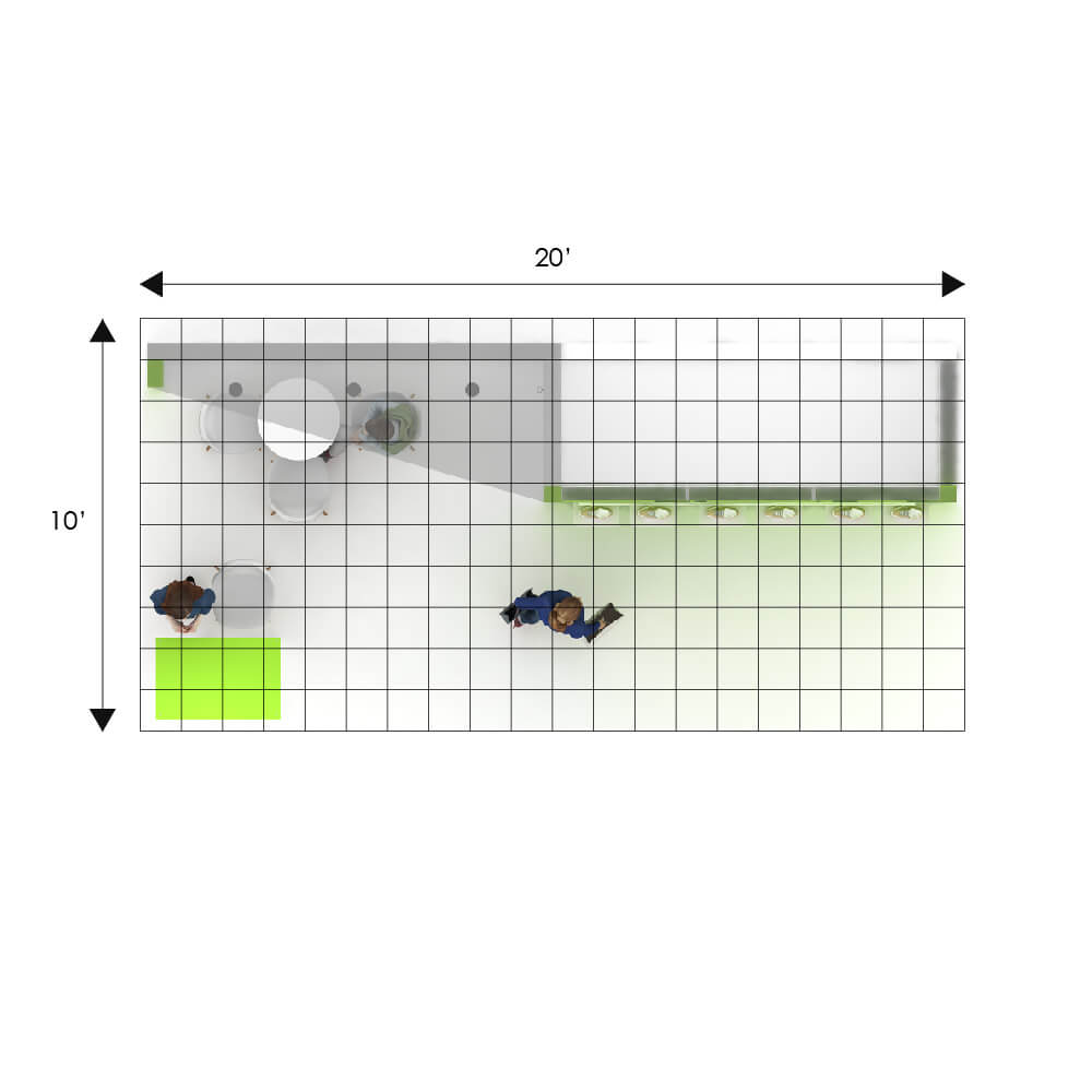 Plan - YRLE1020 11: Top of the range 10x20 trade show booth rentals