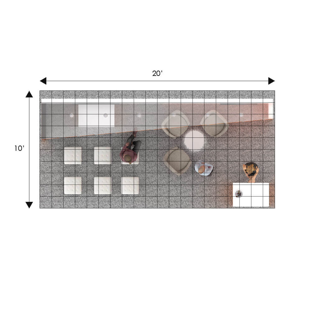 Plan - RLE1020 19: Stand out at Orlando shows with stunning 10x20 rental booth by Exponents Plan - RLE1020 19: Stand out at Orlando shows with stunning 10x20 rental booth by Exponents