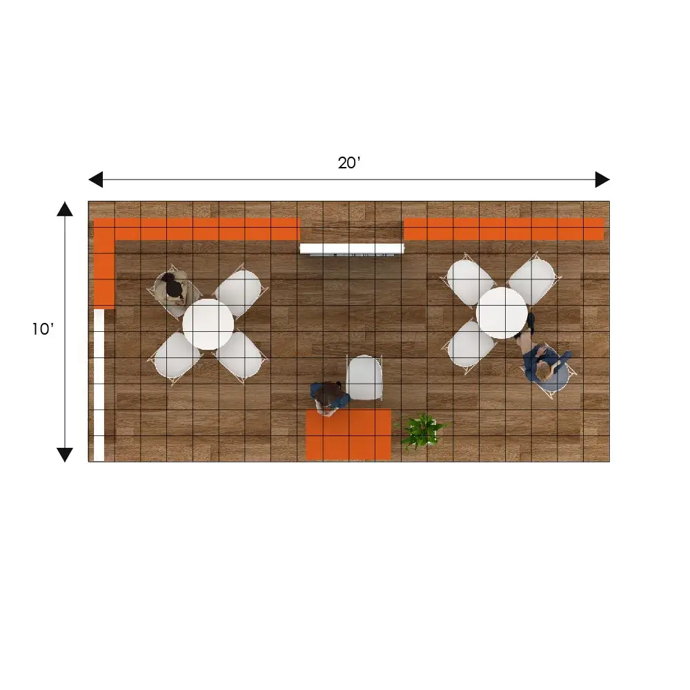 Plan - RAL1020 01: Attractive & portable 10x20 trade show displays