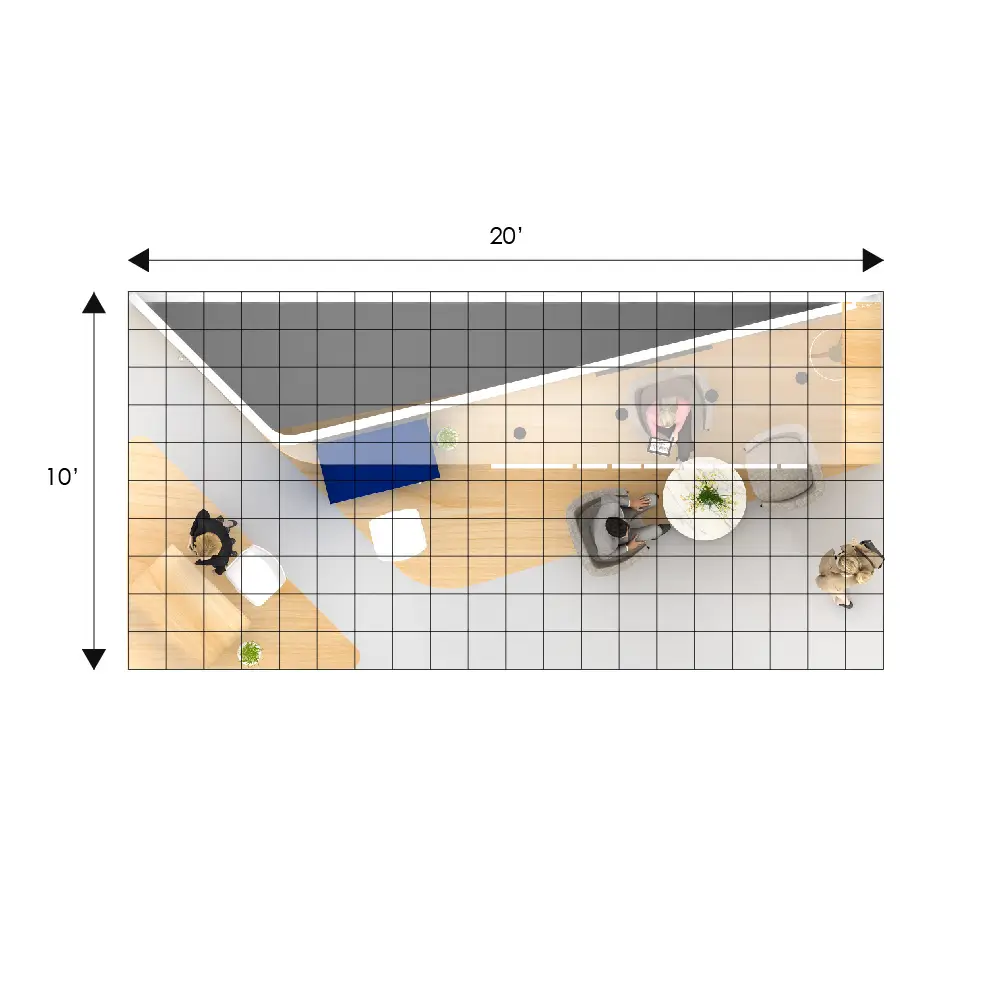 Plan - RH1020 02: Top-notch 10x20 trade show booth rentals