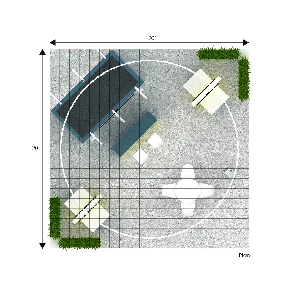 Plan impetomedical trade show booth