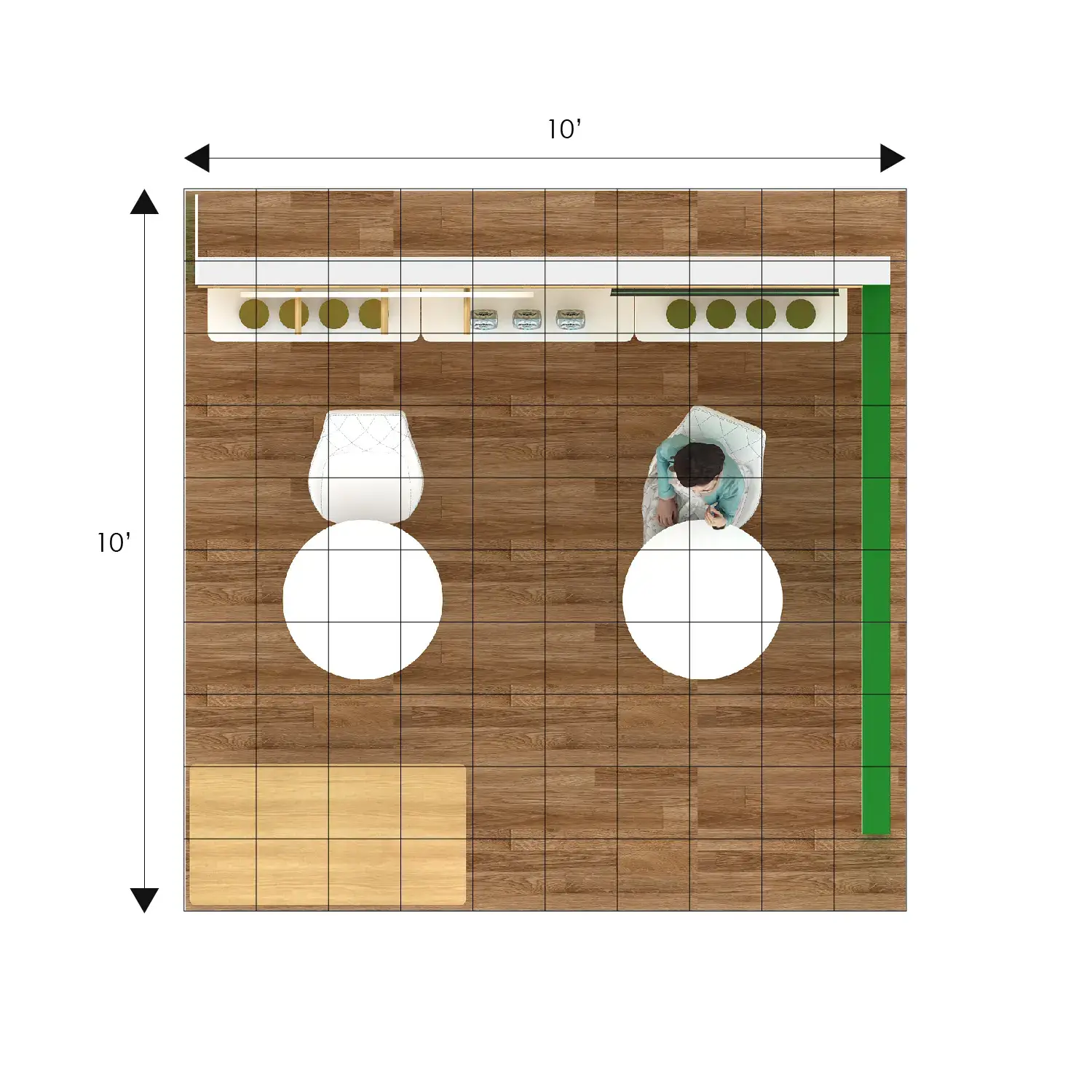 Plan - RCR1010 03:  State-of-the-art 10x10 trade show booth designs Plan - RCR1010 03: State-of-the-art 10x10 trade show booth designs