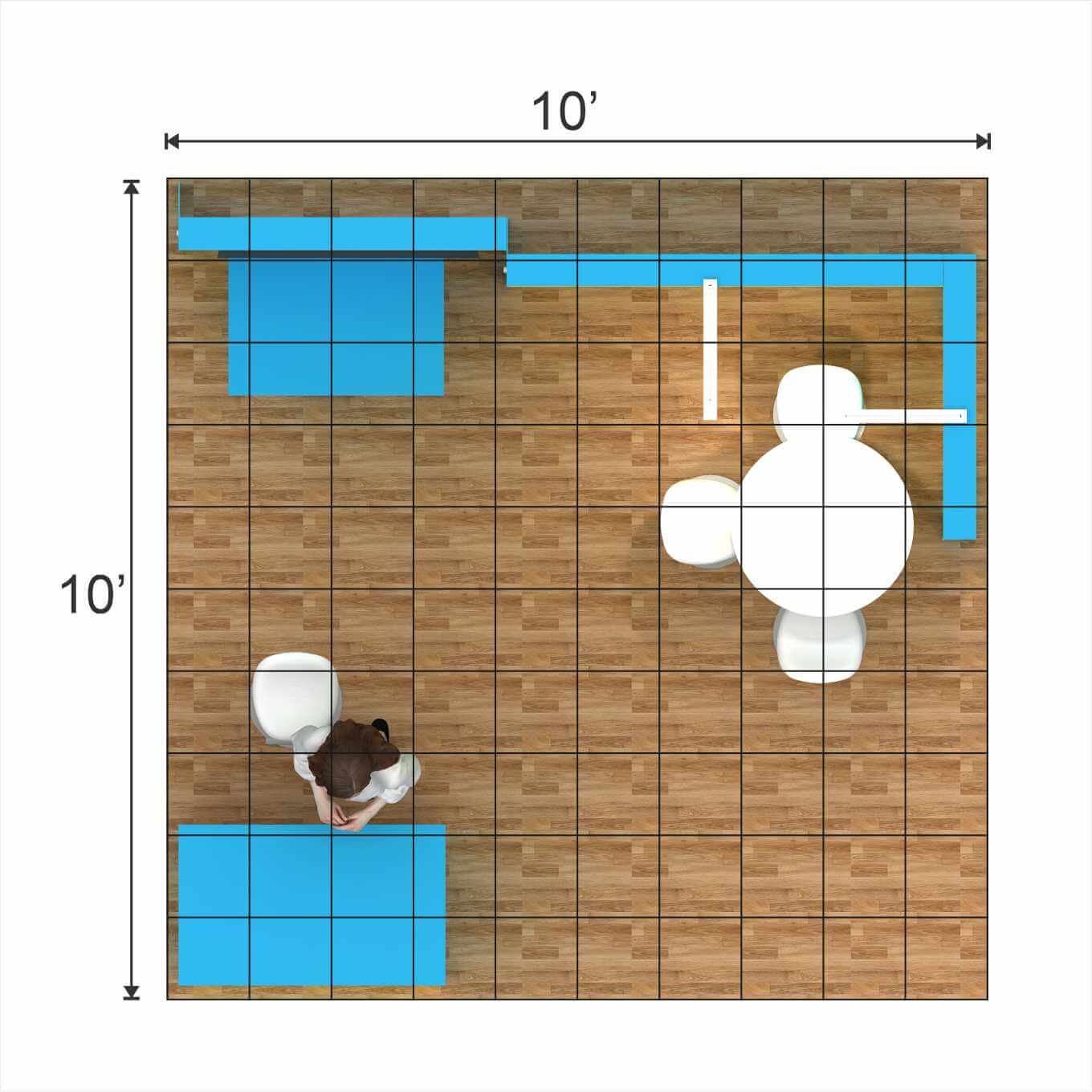 Plan - STL1010 05: Top-quality 10x10 trade show rental booths