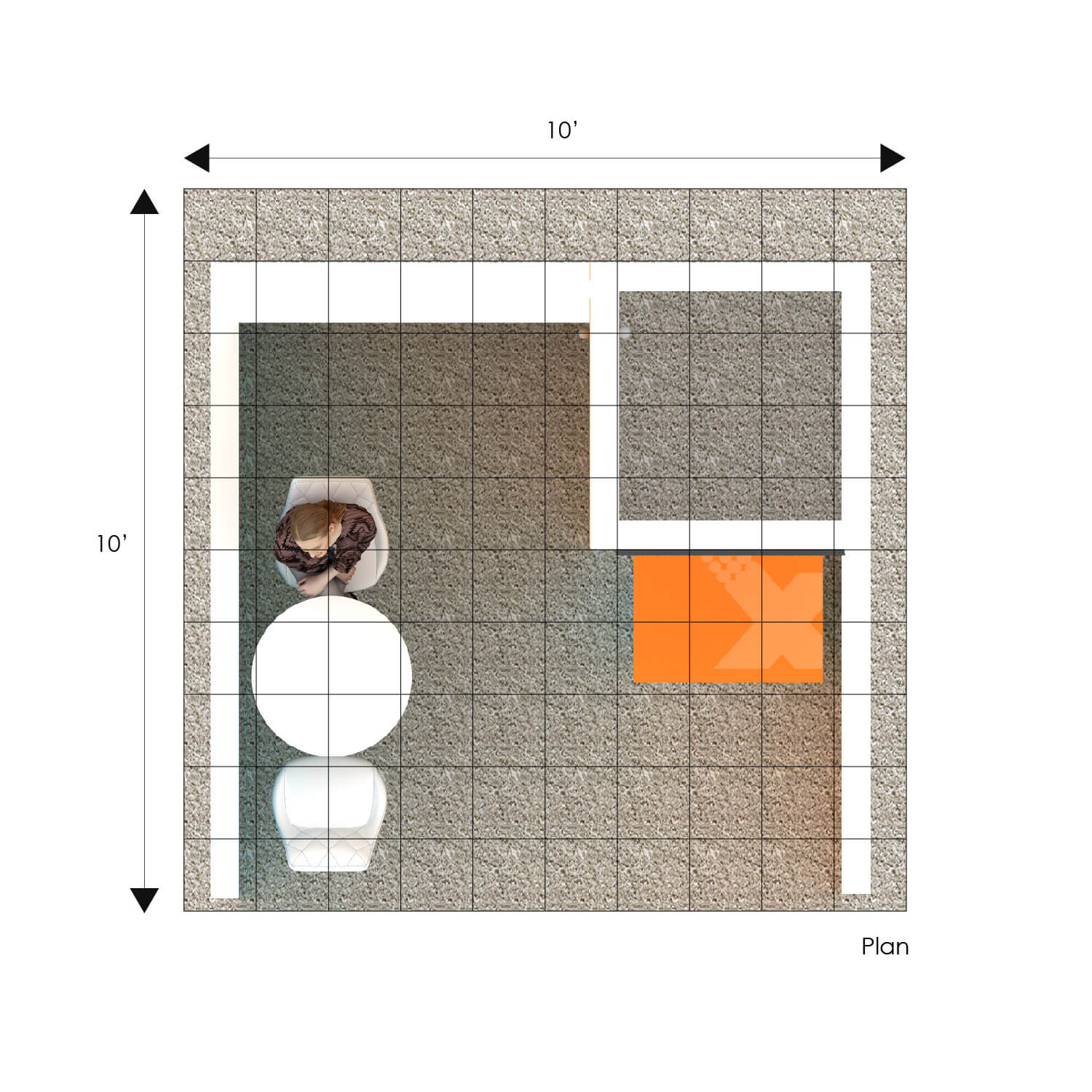 Plan - RH1010 04: Exceptional 10x10 trade show booth rentals Plan - RH1010 04: Exceptional 10x10 trade show booth rentals