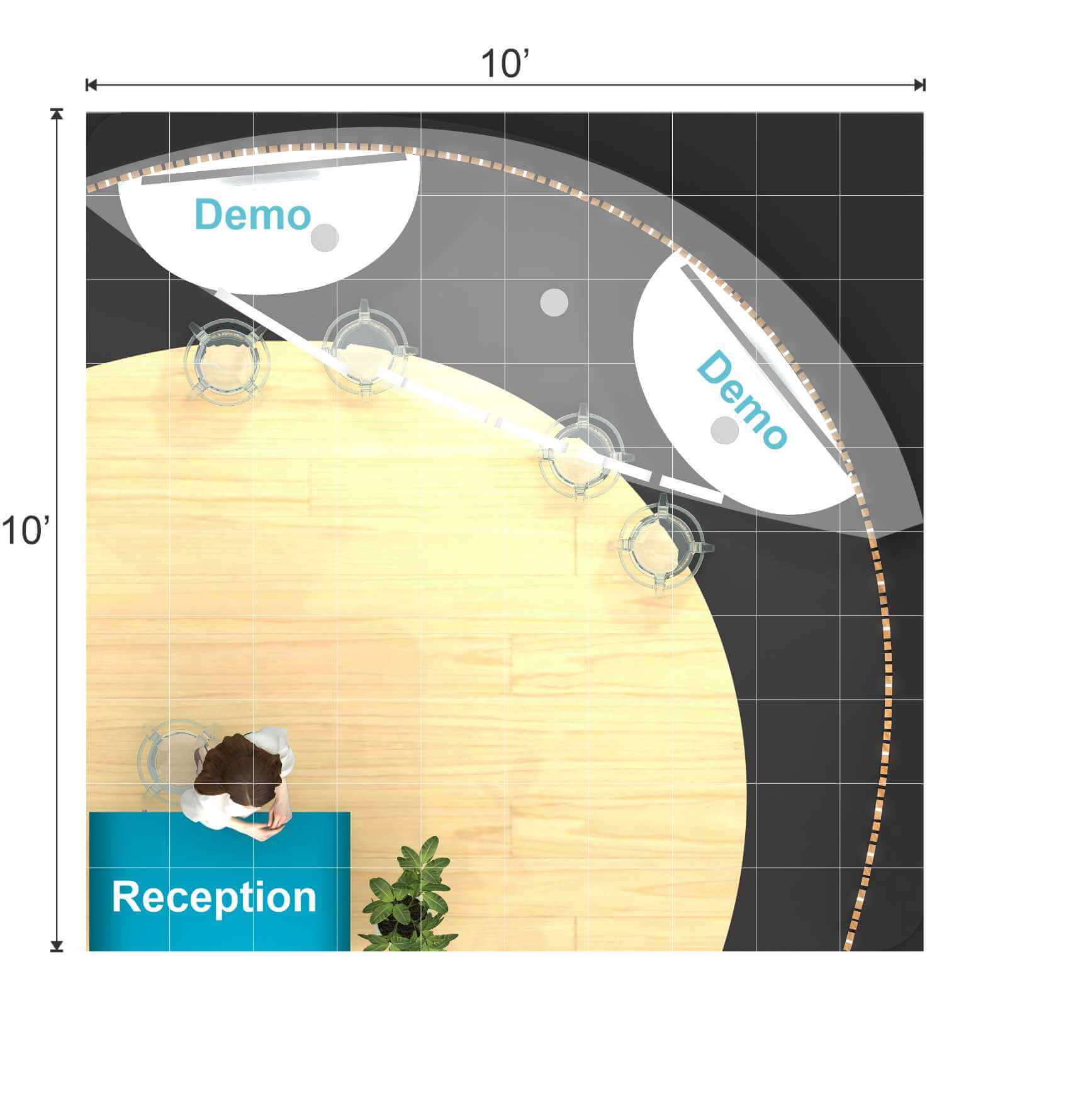 Plan - Visually striking 10x10 trade show booth rentals