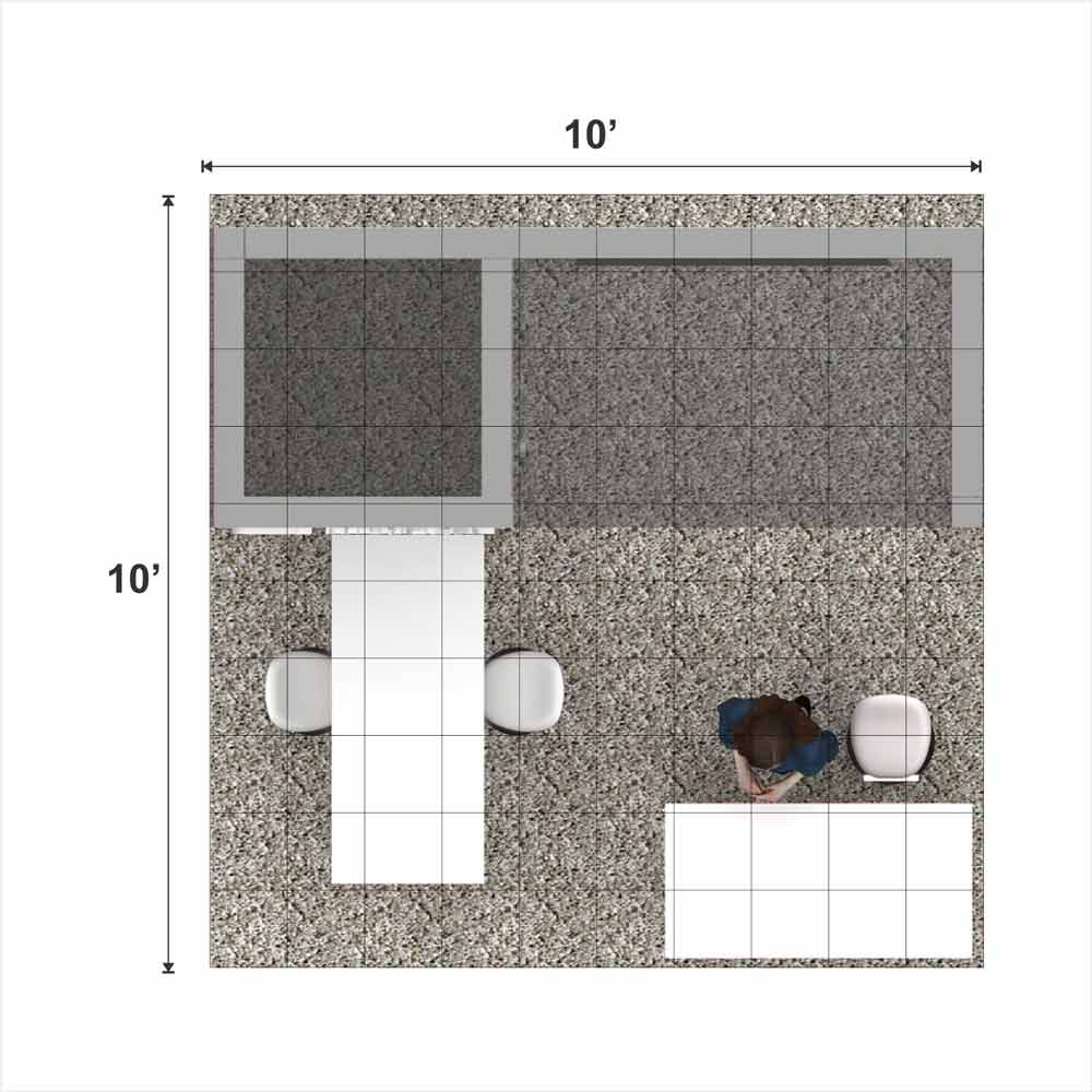 Plan – RLU1010 35: Head-Turning 10x10 Trade Show Booth Design Concept