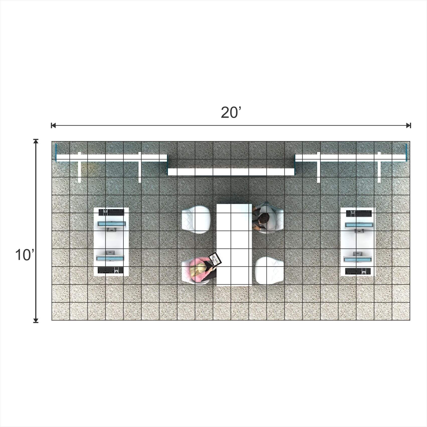 Plan - RLU1020 44: World-class 10x20 trade show booth rentals