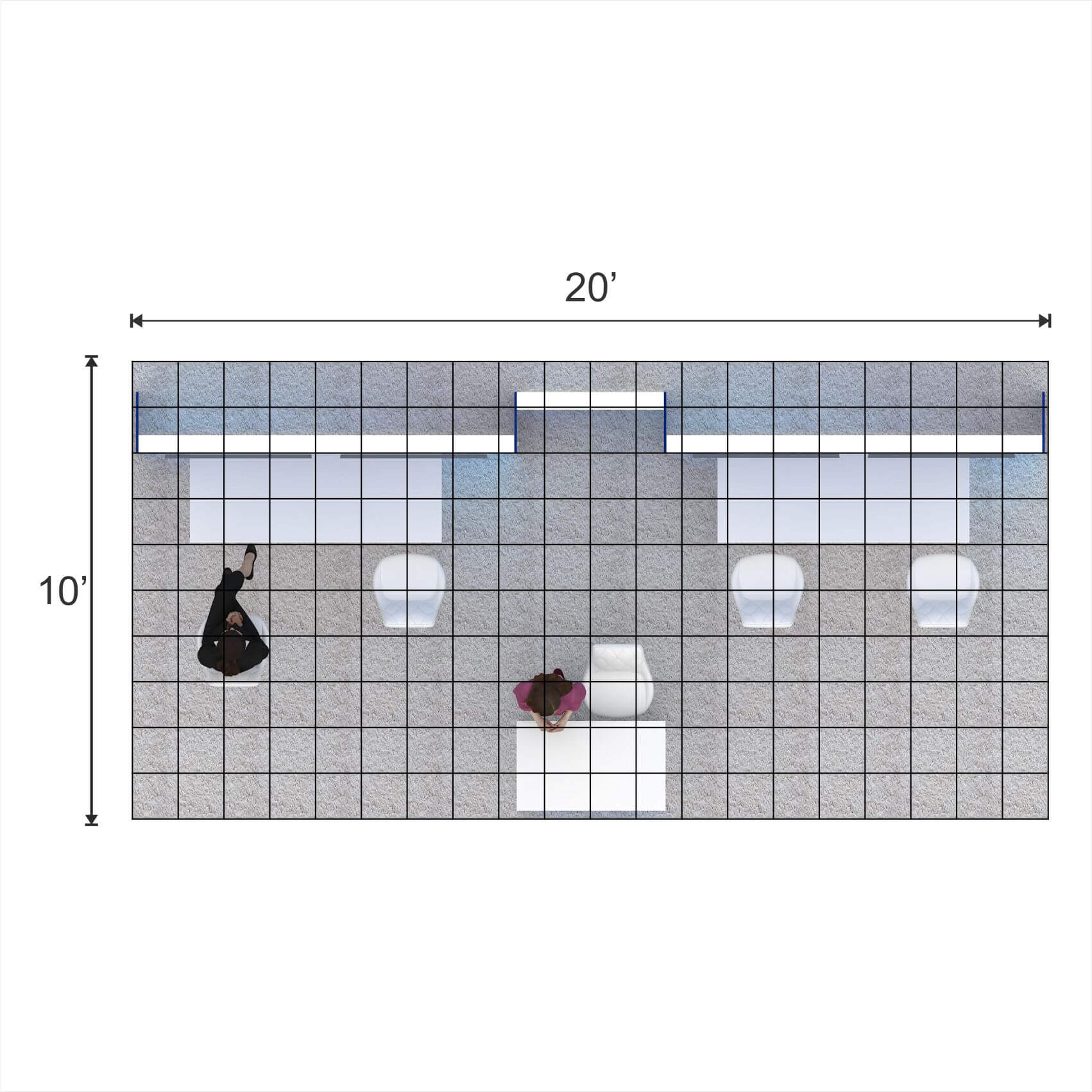 Plan - GRLE1020 28: Showcase your brand with extraordinary 10x20 booth rentals from Exponents