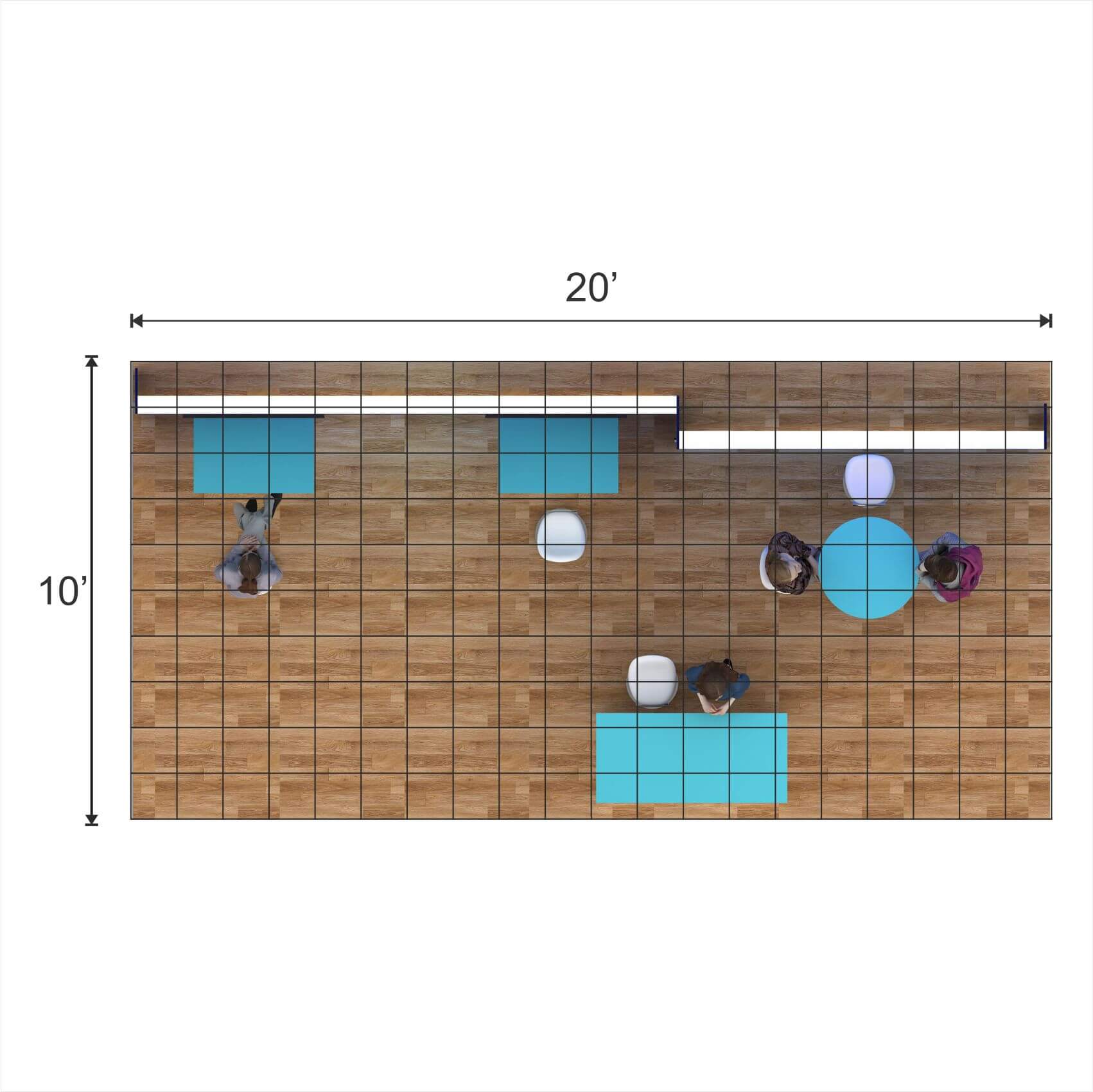 Plan - GRLU1020 35: Stunning 10x20 Custom Trade Show Exhibit Rental Experience