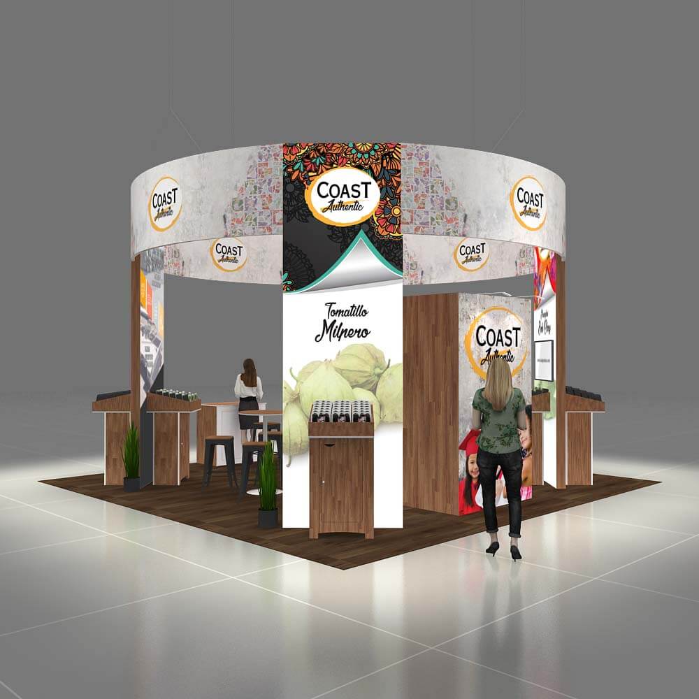 RLU 20x20 25 -COAST PRODUCE Booth Design Back Side View 2
