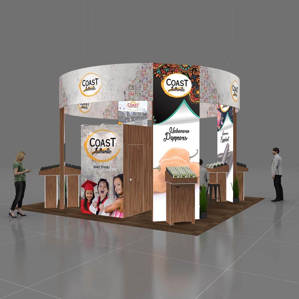 RLU 20x20 25 -COAST PRODUCE Booth Design Side View 2
