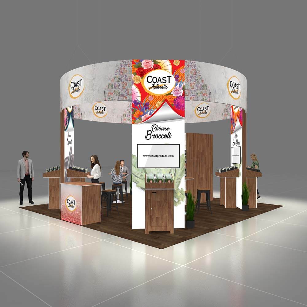 RLU 20x20 25 -COAST PRODUCE Booth Design Side View