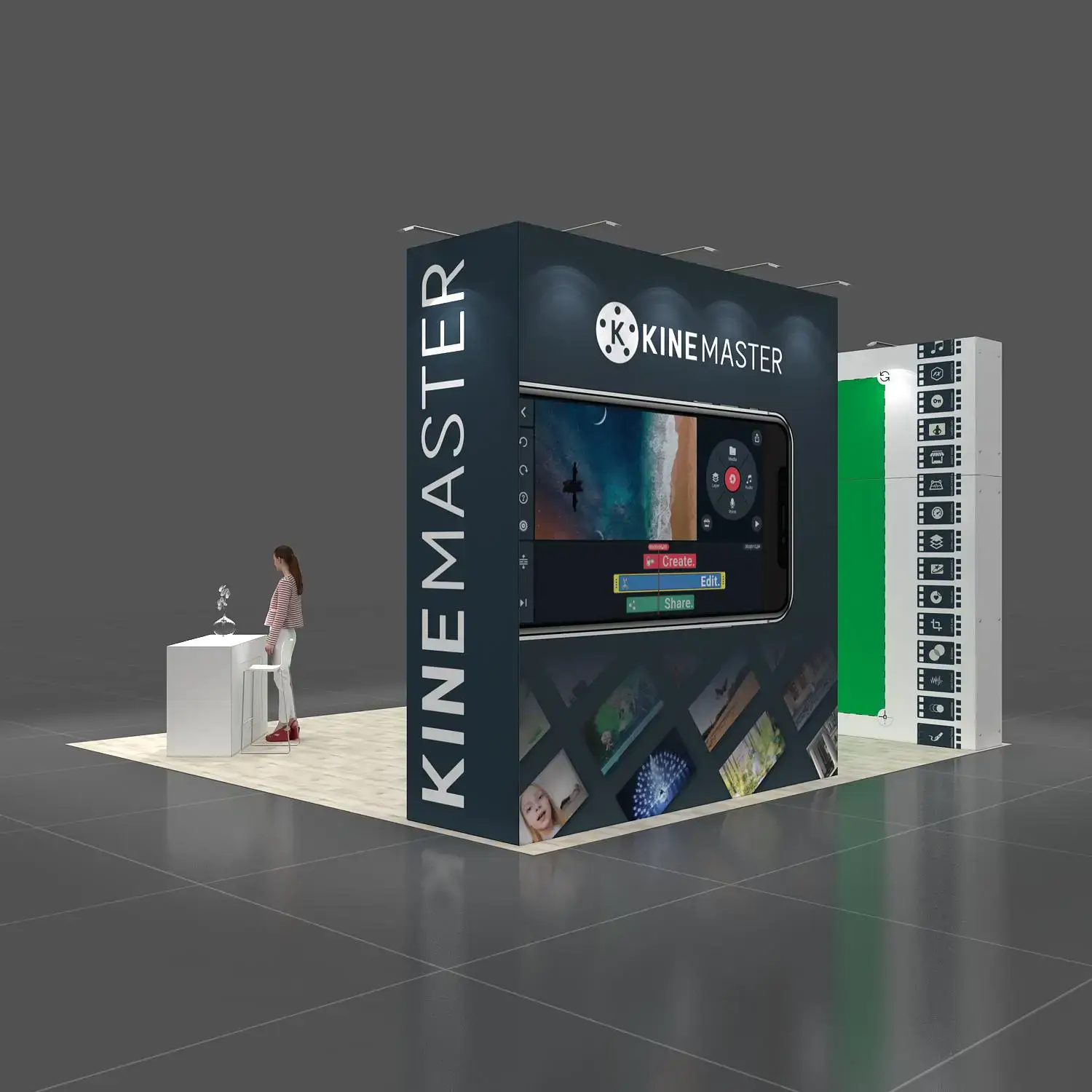 KINEMASTER Trade show booth