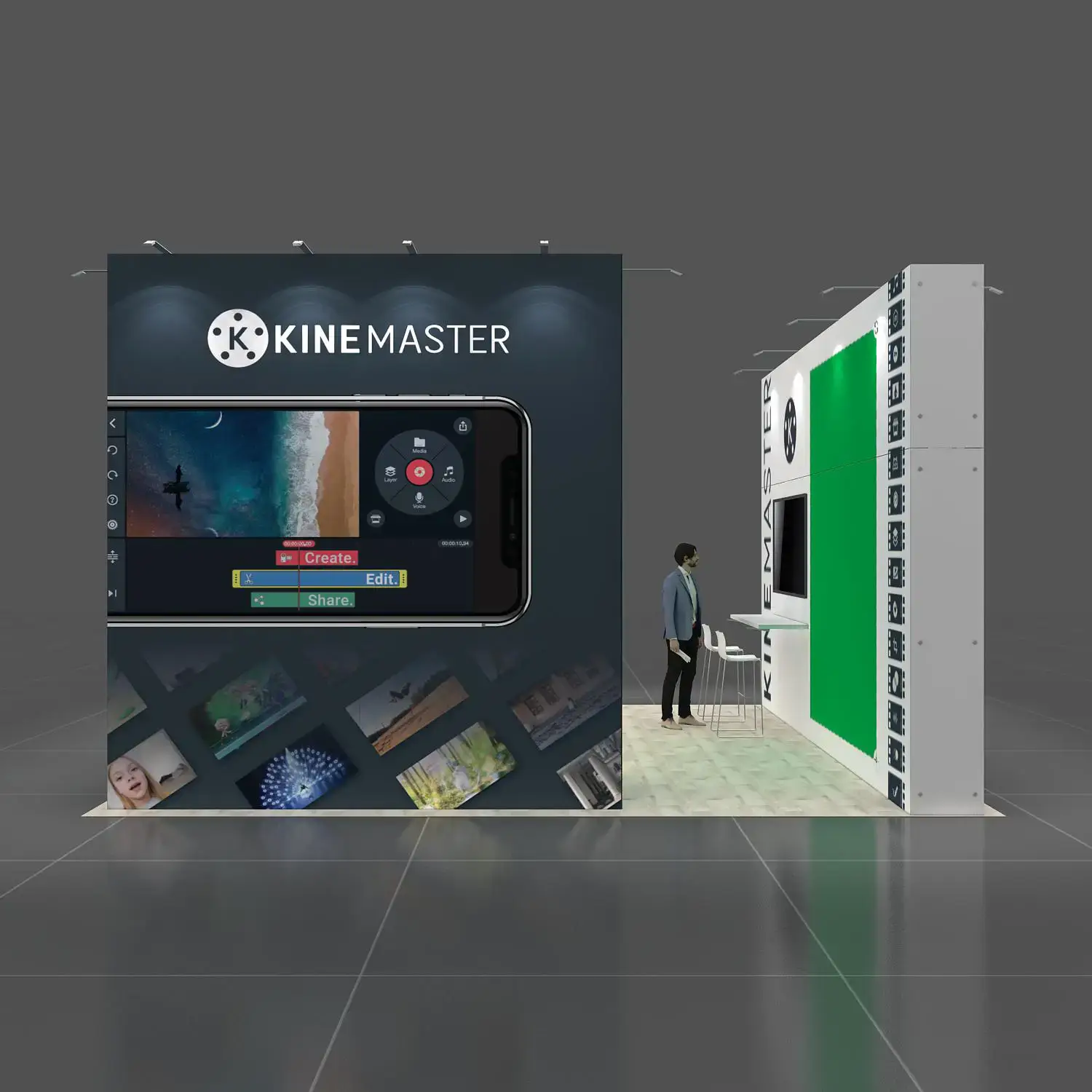 KINEMASTER Trade show booth