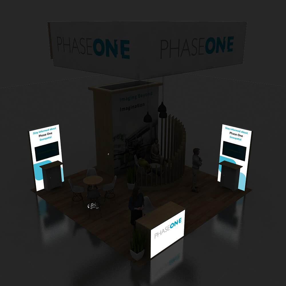 RLU2020 144 PHASE ONE Booth Design Backlit