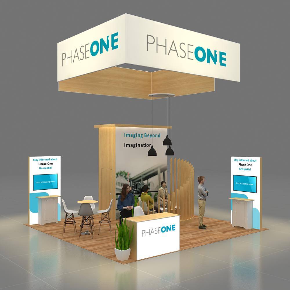 RLU2020 144 PHASE ONE Booth Design Side Front View RLU2020 144 PHASE ONE Booth Design Side Front View