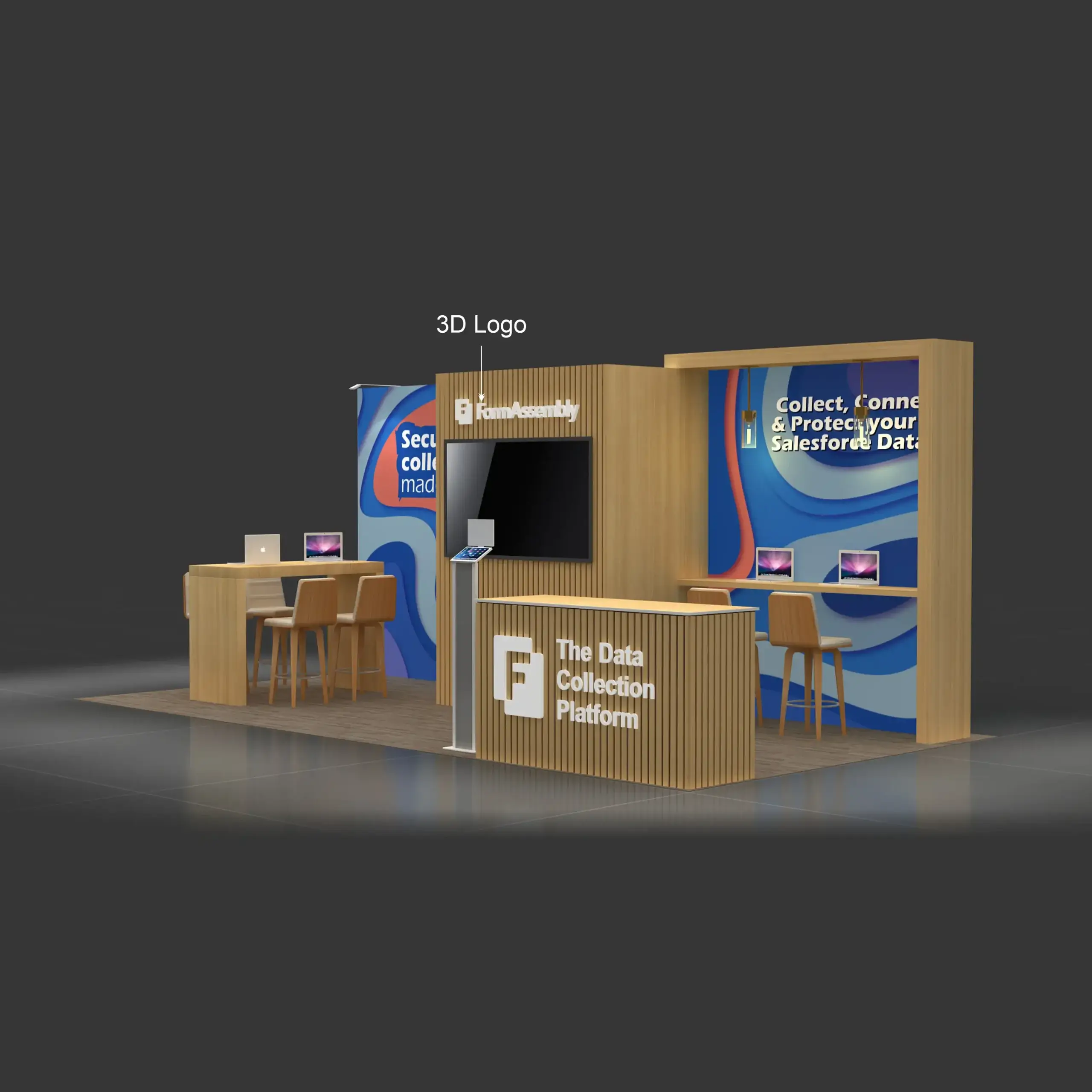 Left Side Perspective View - RLU1020 10: Innovative 10x20 booth rentals to wow your audience for shows