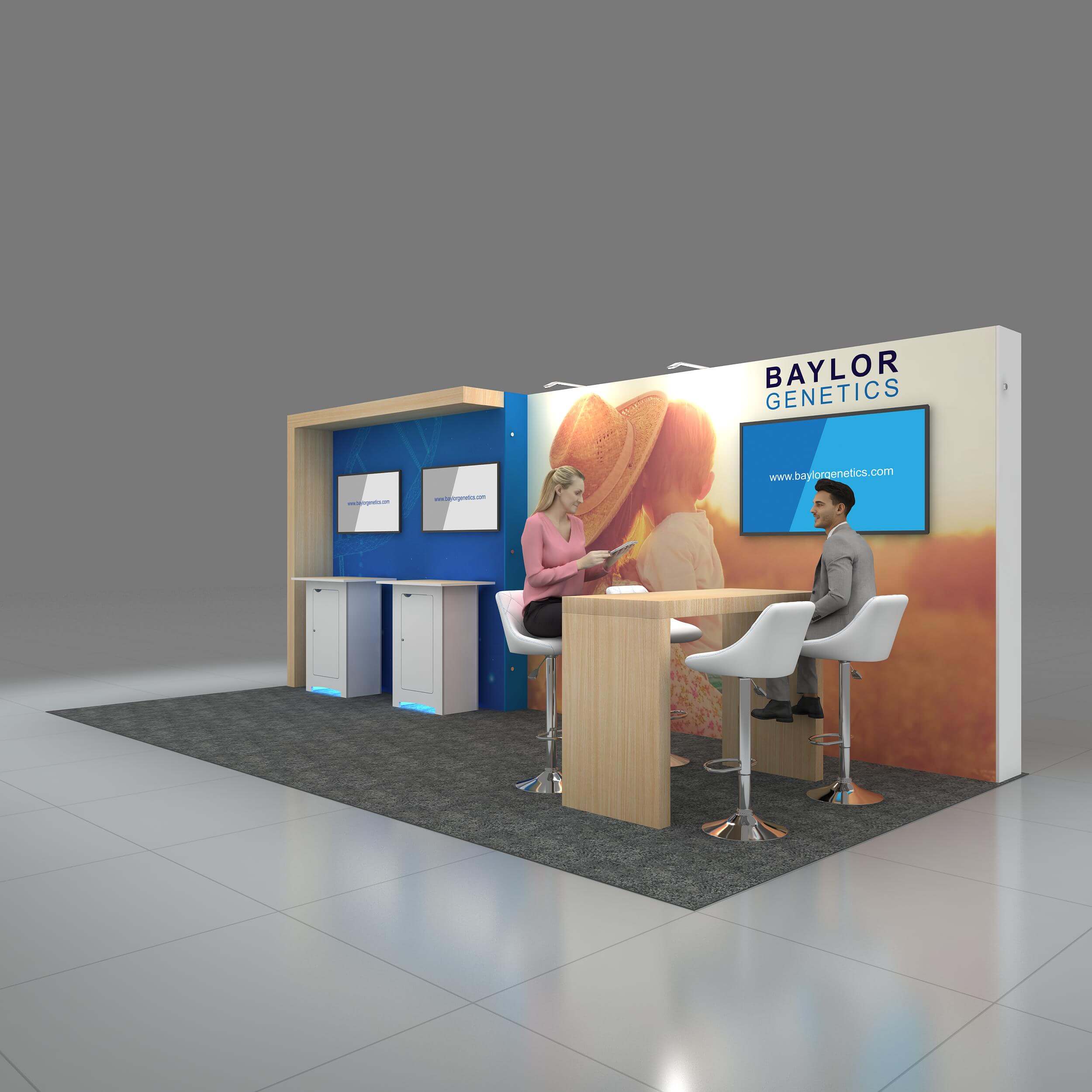Left Side Perspective View - RLU1020 40: Maximize your brand’s influence with premium-quality 10x20 booth rentals